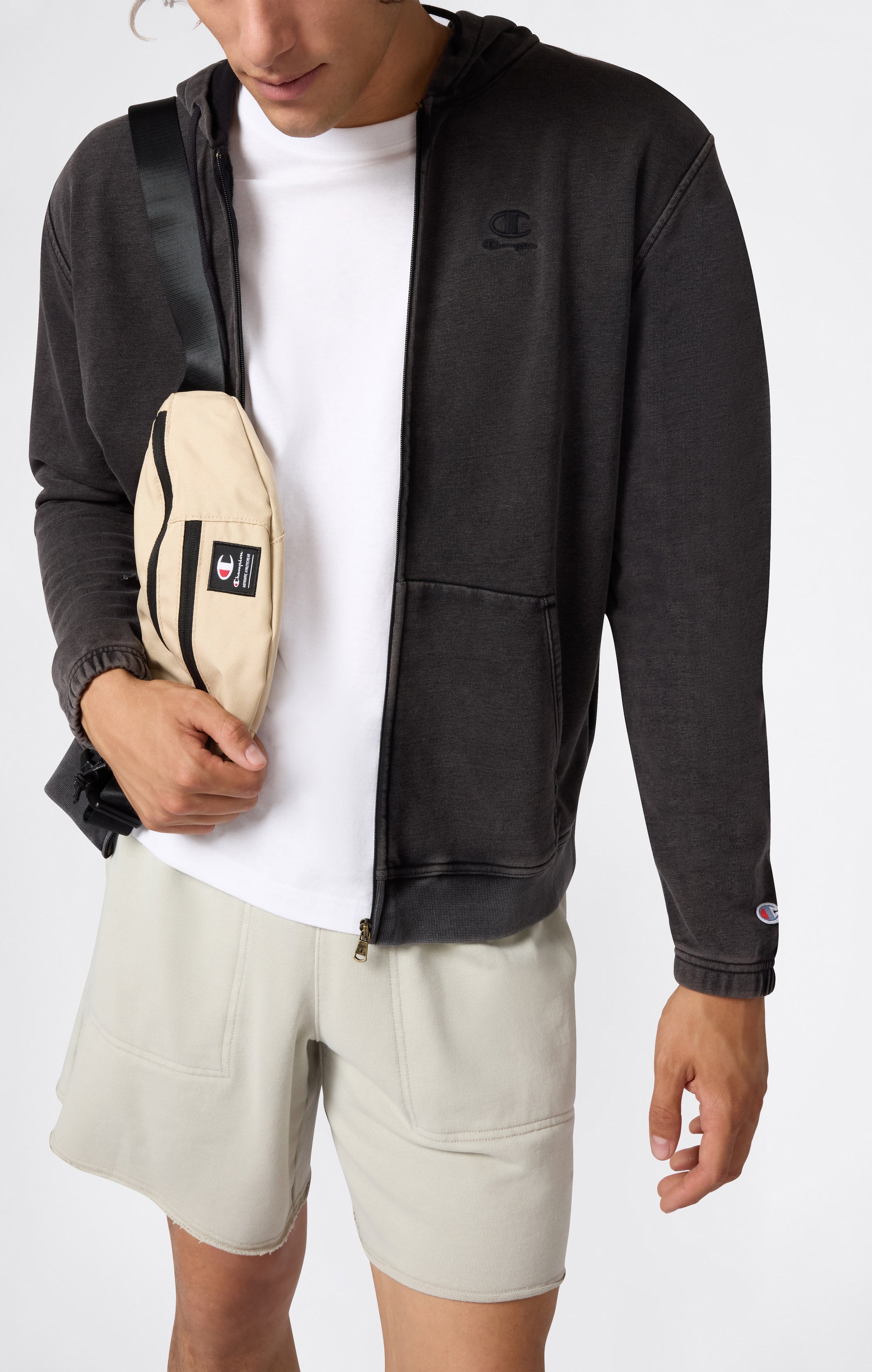 Herren-Kapuzenpullover mit durchgehendem Reißverschluss