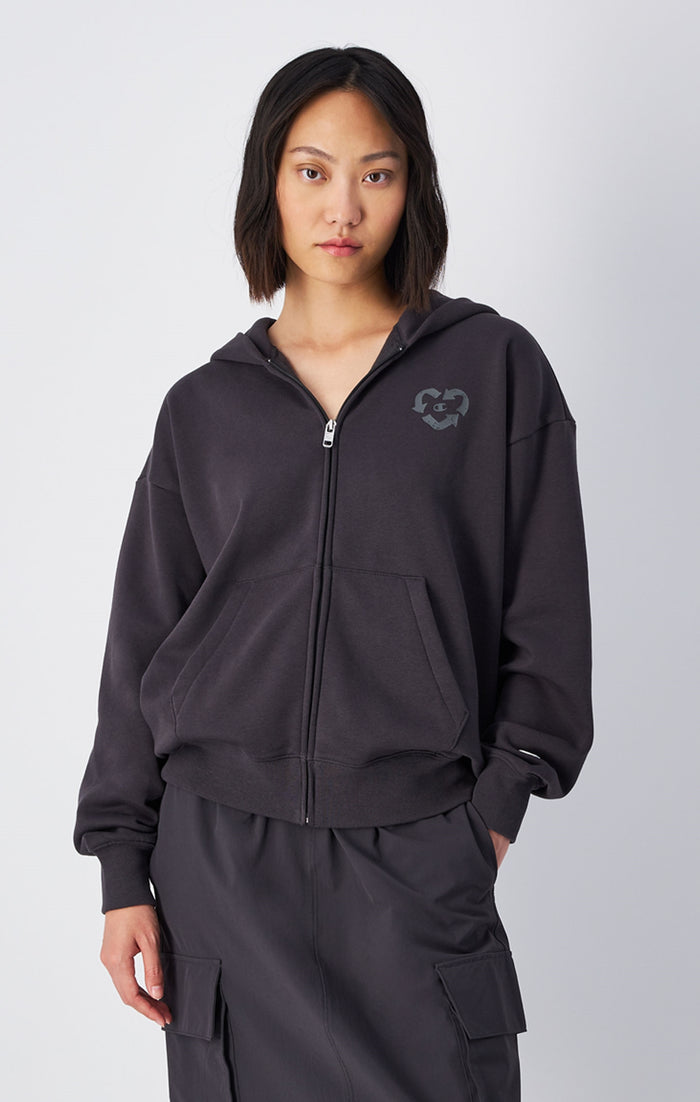 Hoodie mit durchgehendem Reißverschluss aus Kreislaufwirtschaft