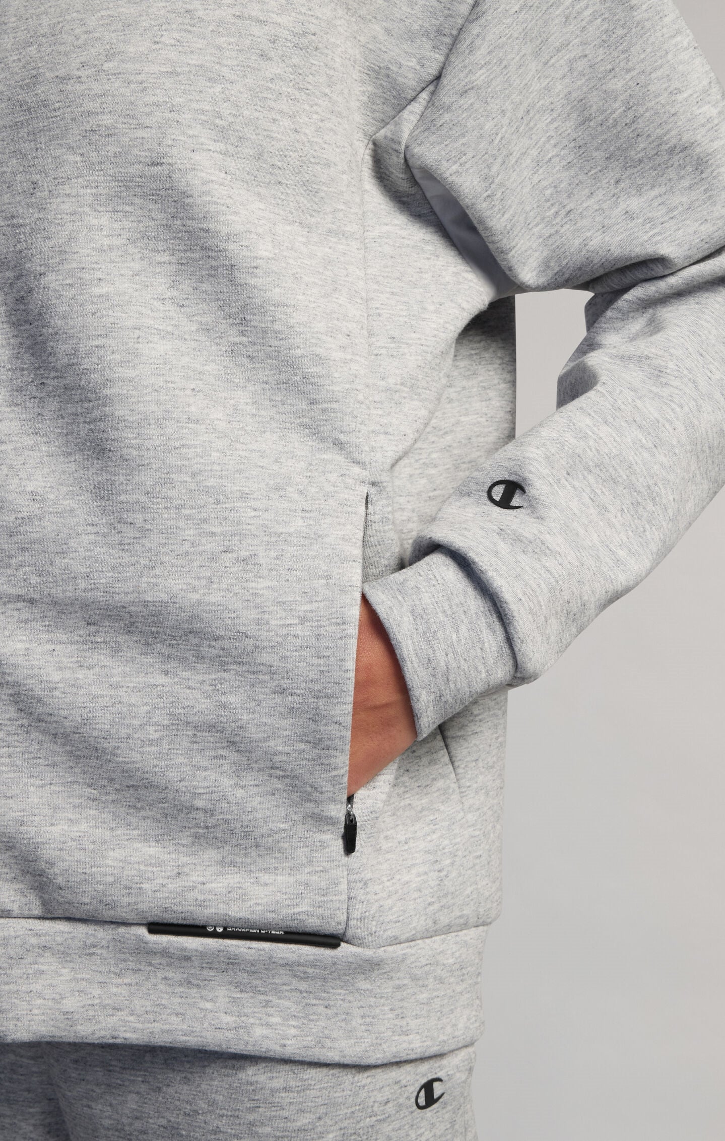 Sudadera con Capucha y Cremallera para Mujer en Nylon Elástico C-Tech