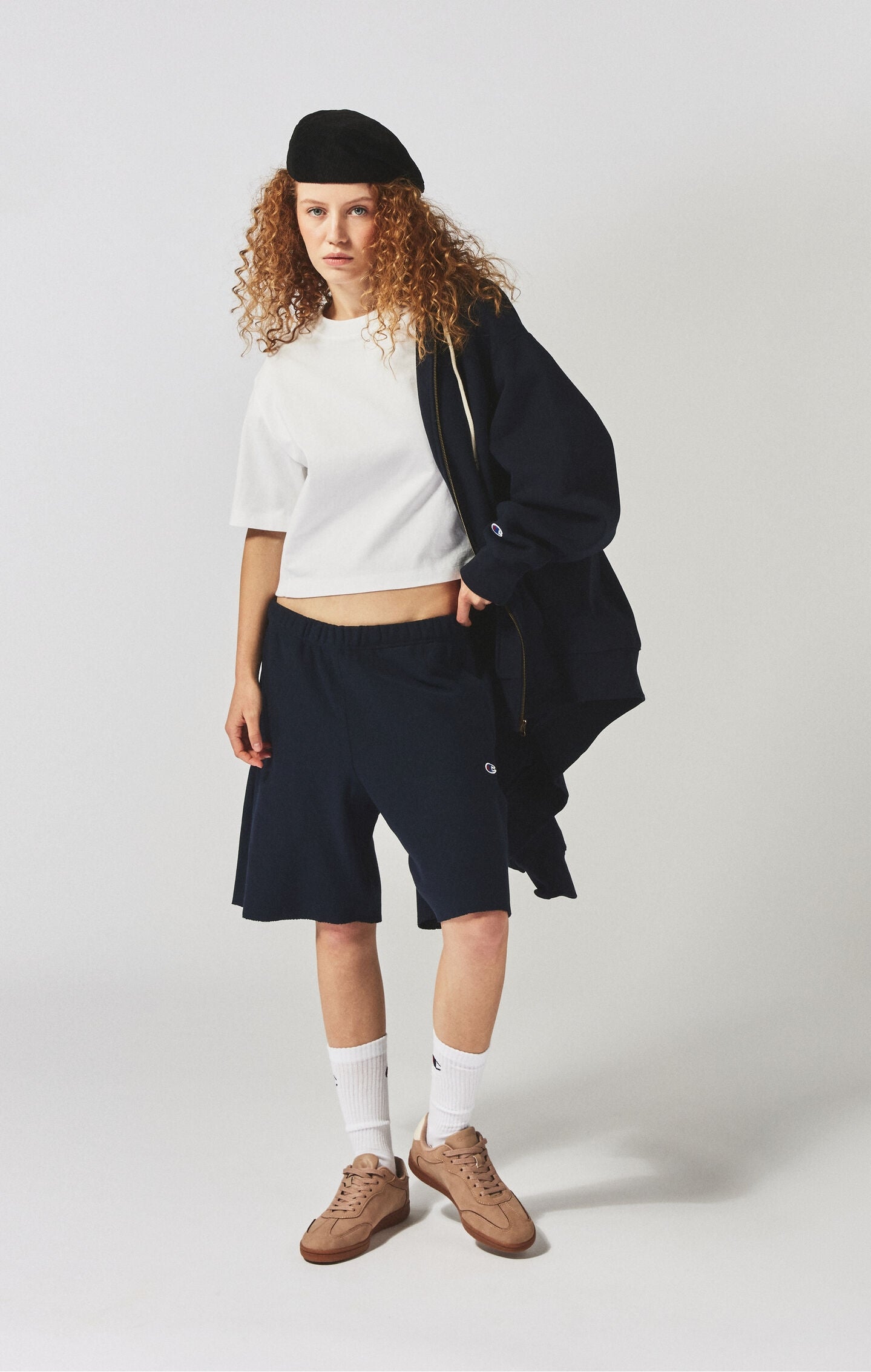 T-shirt Cropped Donna in Jersey di Cotone Pesante