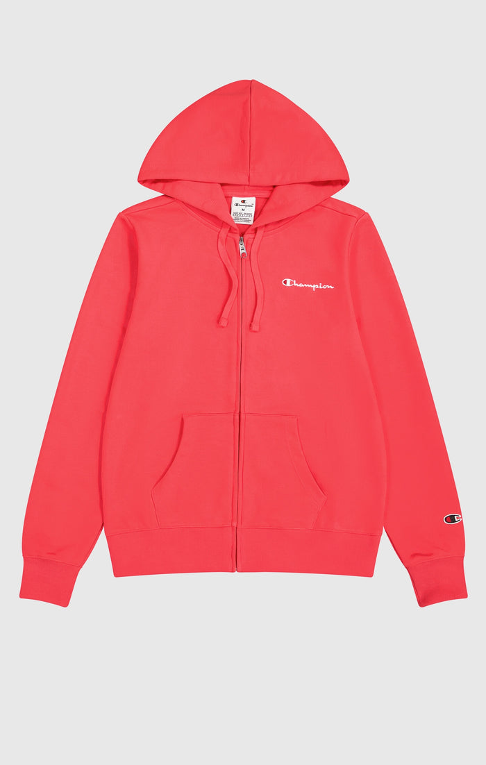 Damen Leichter Slim Fit Hoodie mit Durchgehendem Reißverschluss und Kleinem Logo