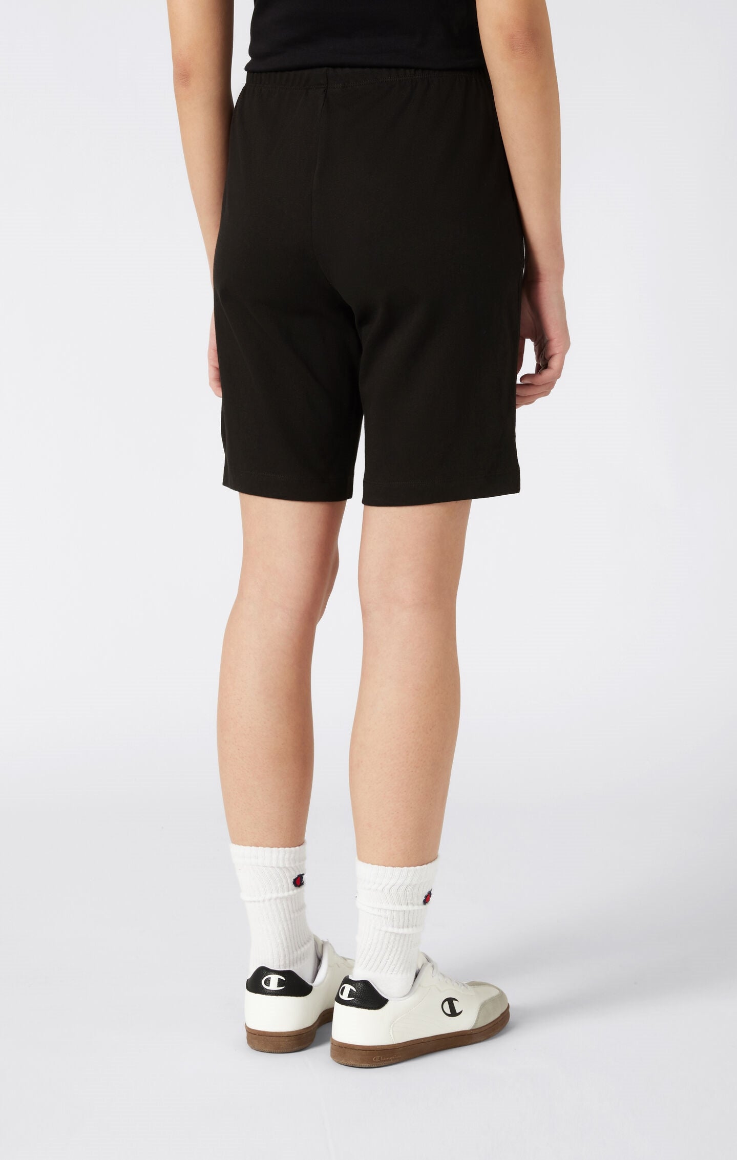 Slim Fit Women's Light Bermuda Shorts with Small C Logo Icons