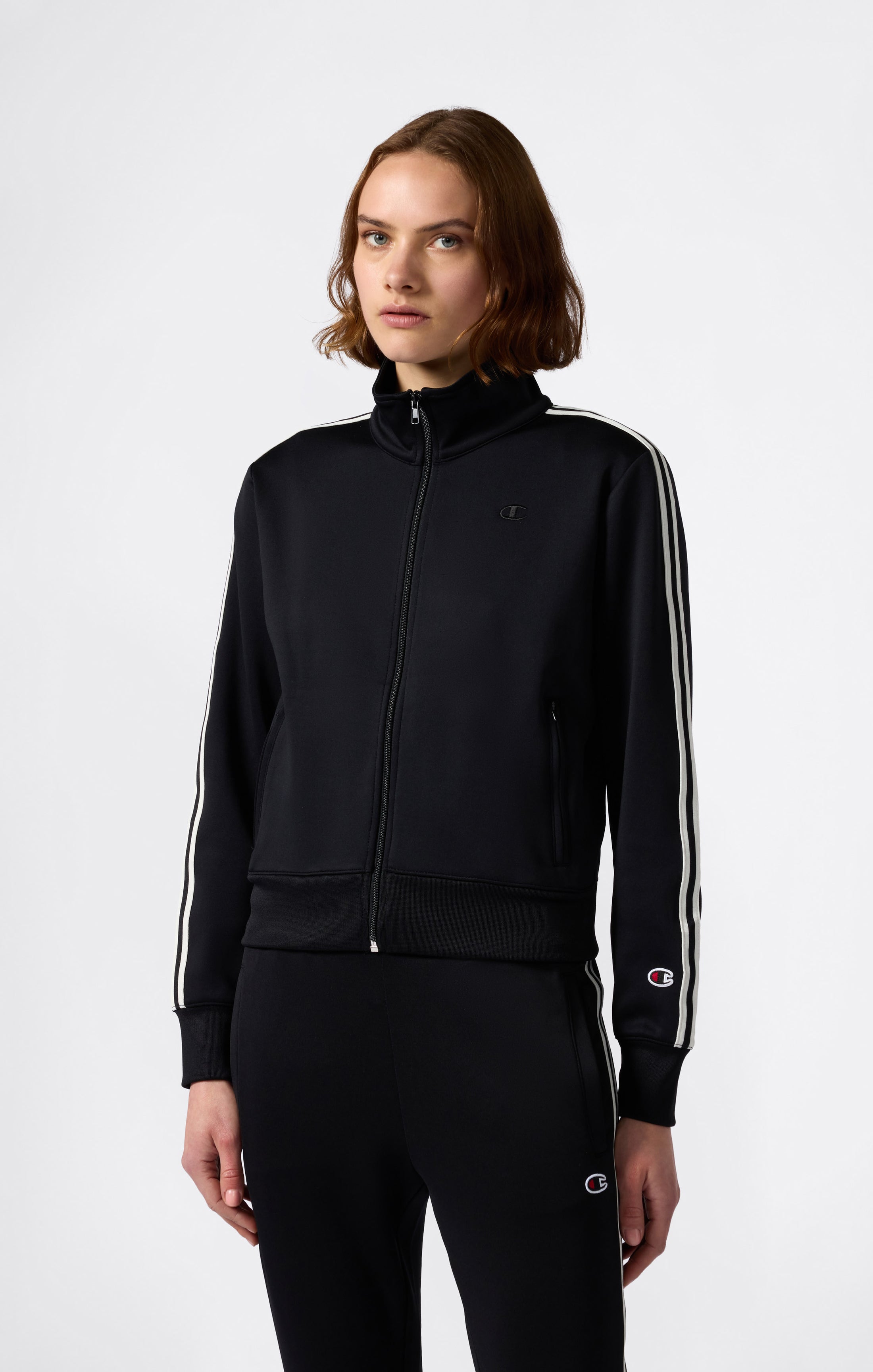 Damen Jacke Mit Reißverschluss Icons