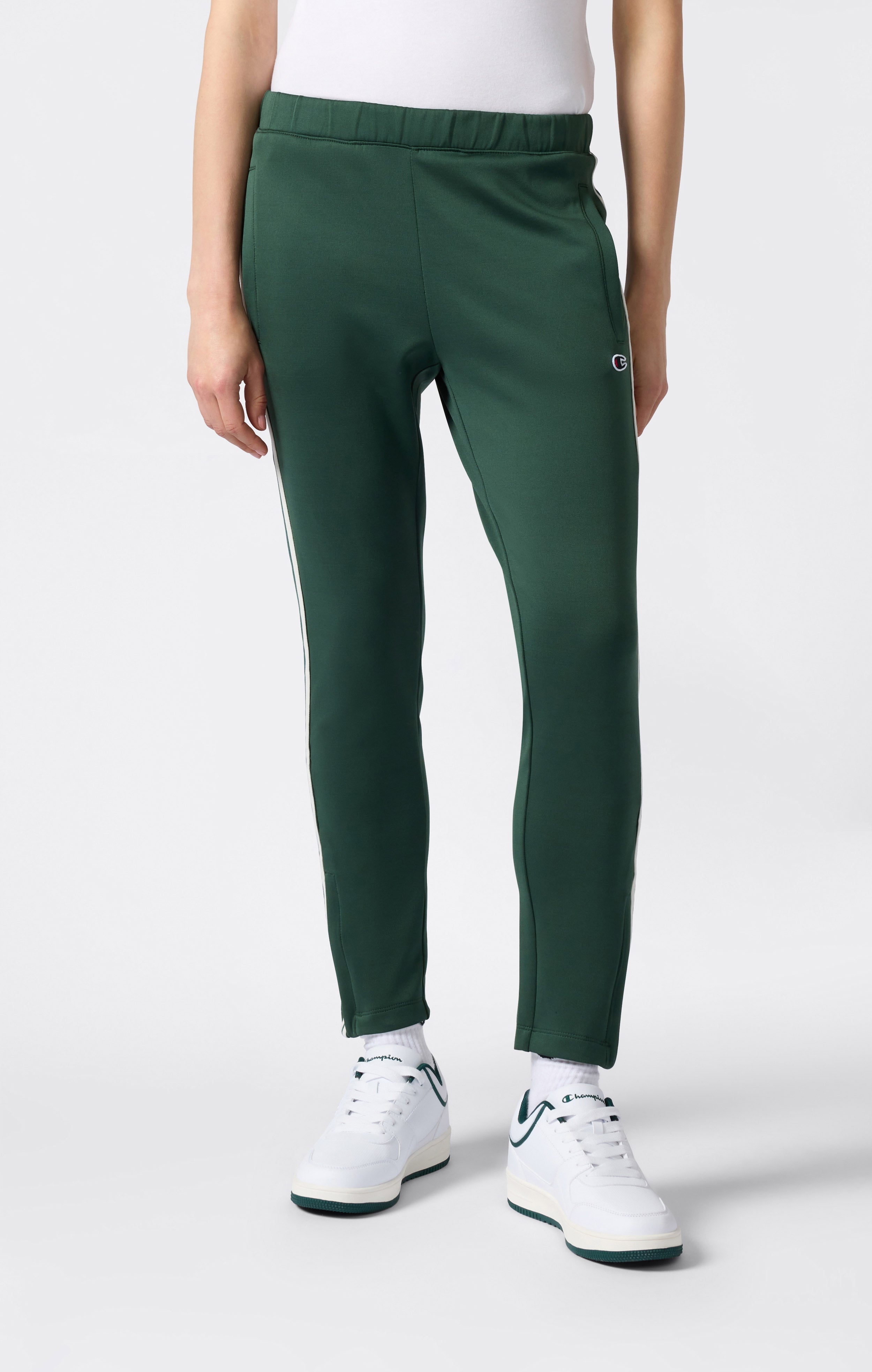 Pantalones Mujer Con Dobladillo Recto Icons Verde militar icons