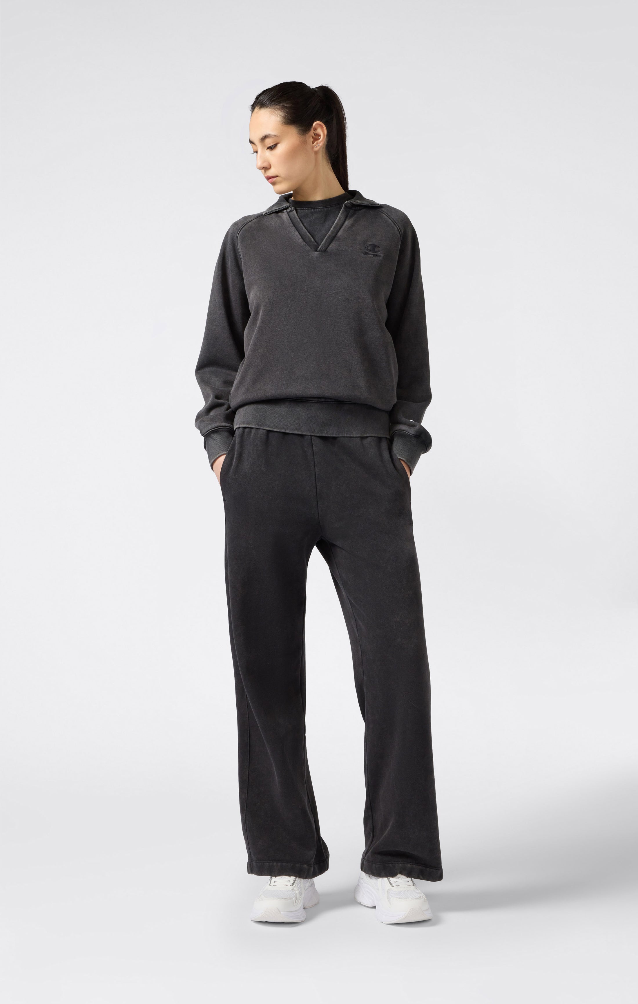 Pantalon Large Effet Délavé À Intérieur Gratté Icons Pour Femme