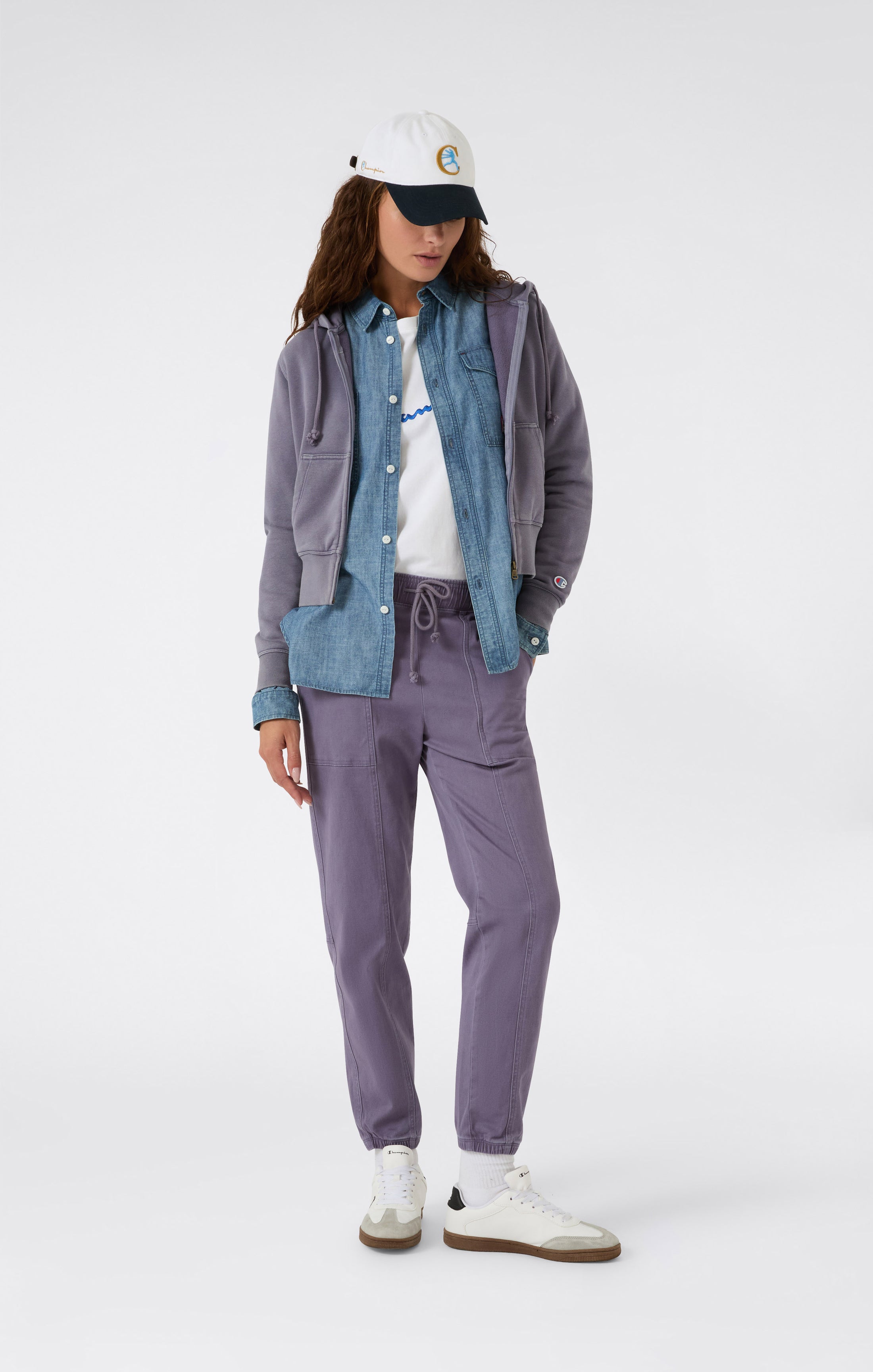 Sweatjacke Mit Durchgehendem Reißverschluss, Washed-Look Und Angerautem Innenmaterial Icons Damen