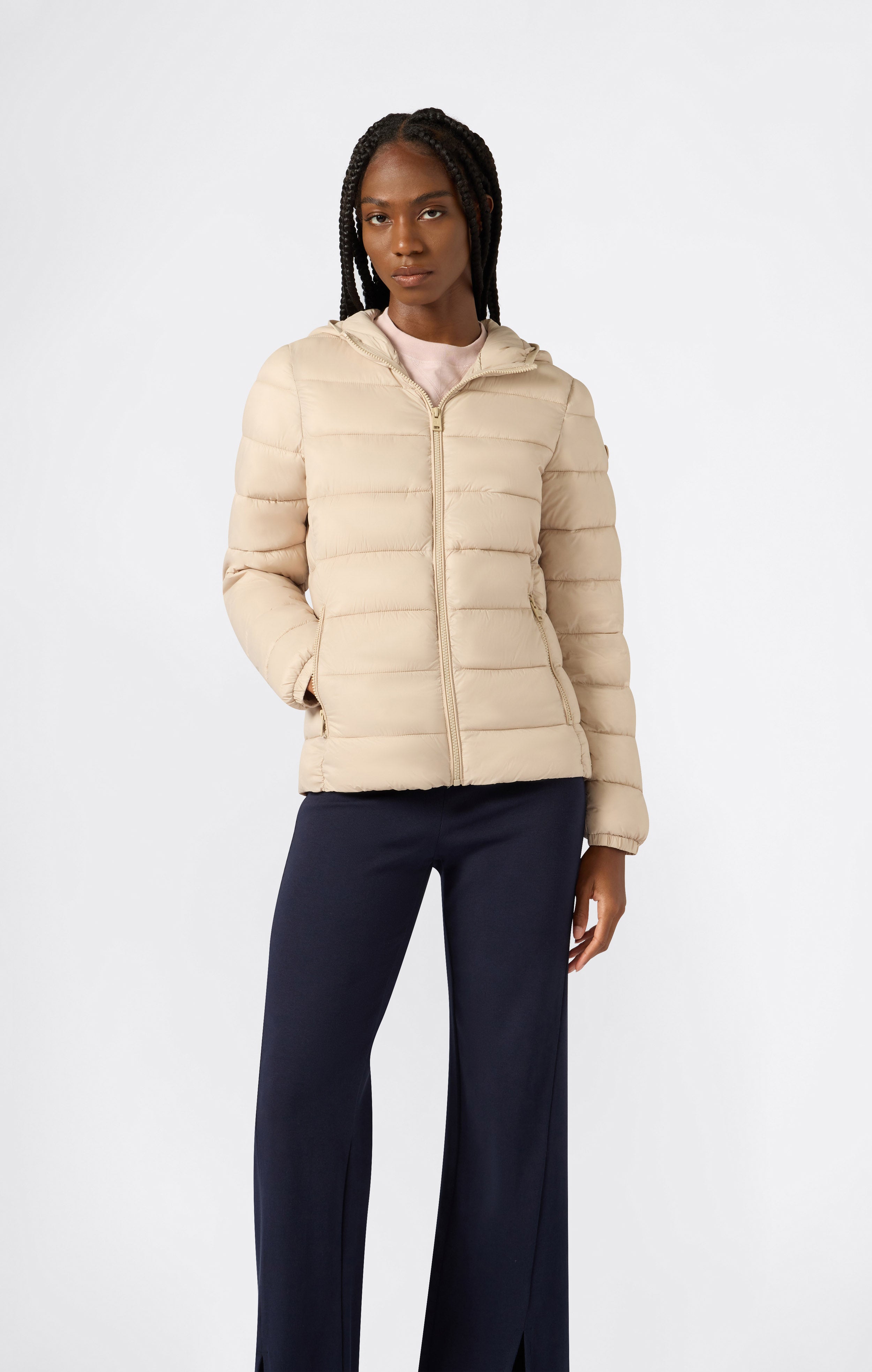 Gilet Matelassé à Capuche KITON En Cachemire & Soie, Beige, Taille M (50 IT) - Neuf Avec étiquettes