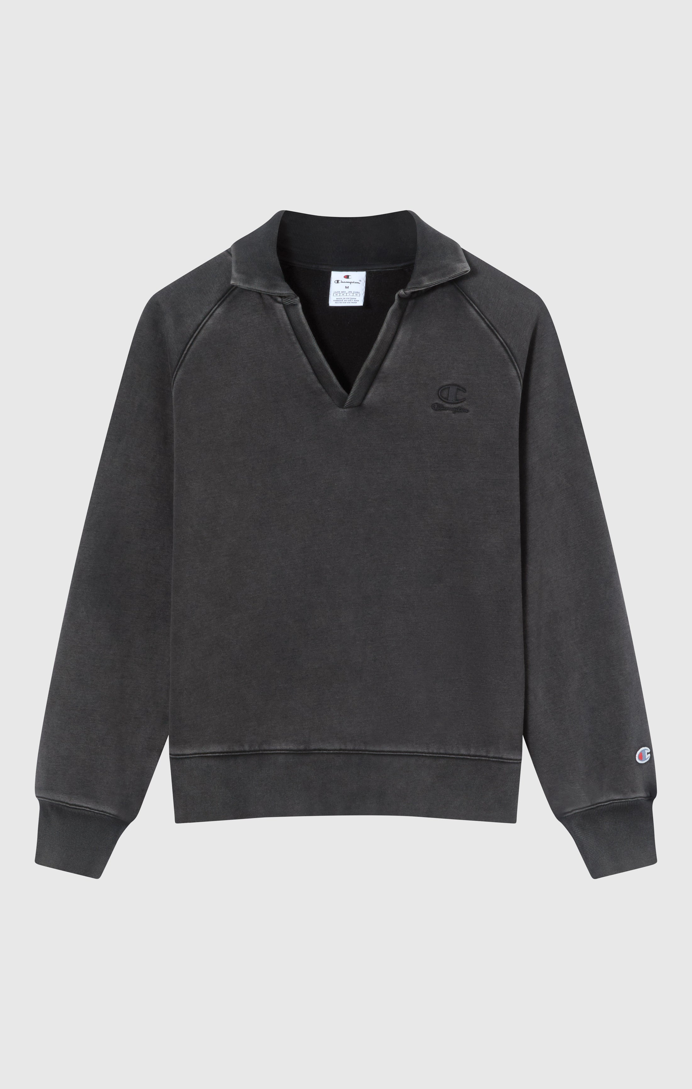 Sweat Col Polo Effet Délavé À Intérieur Gratté Icons Pour Femme