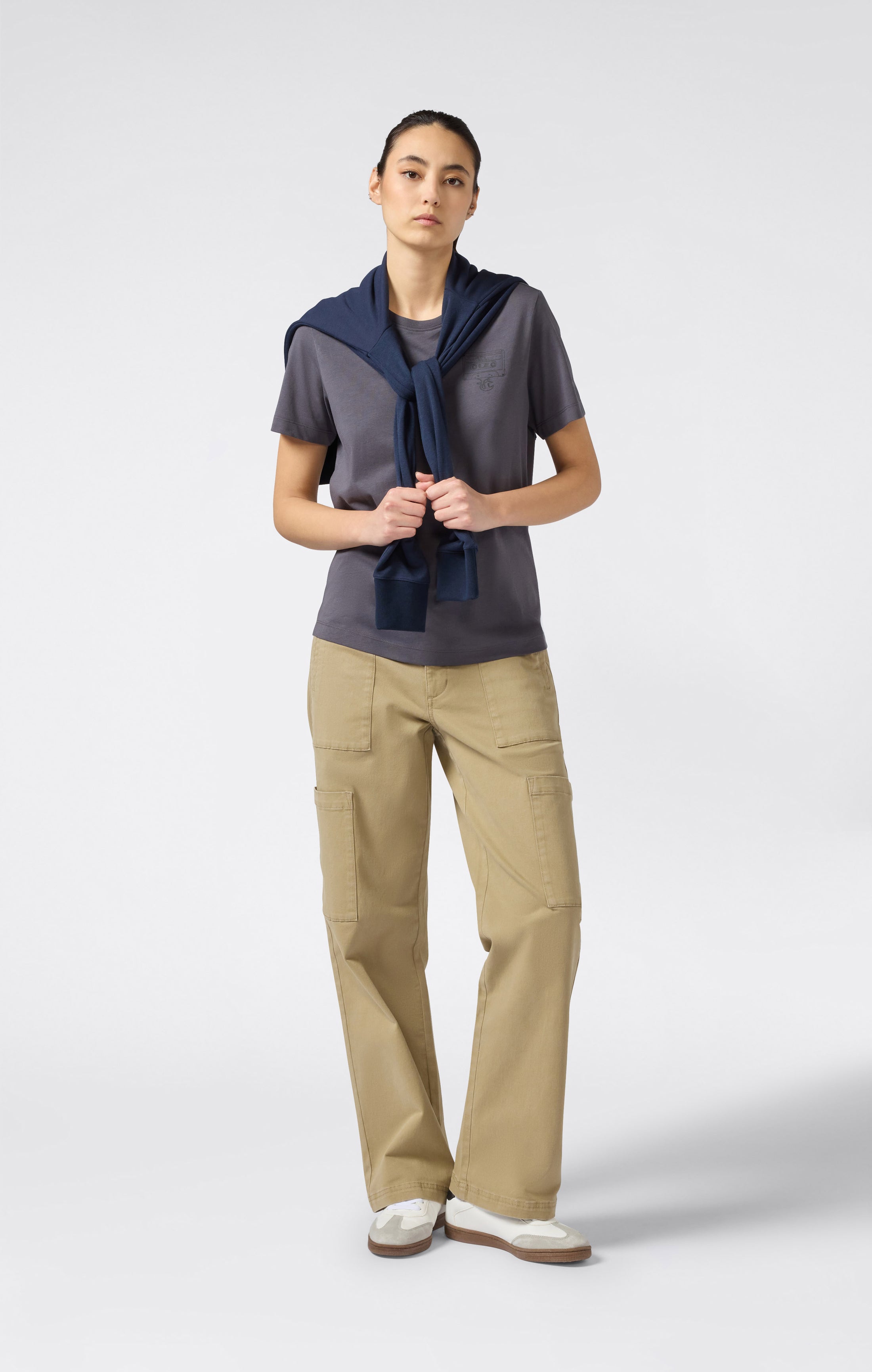 Grafik-T-Shirt Slim Fit für Damen