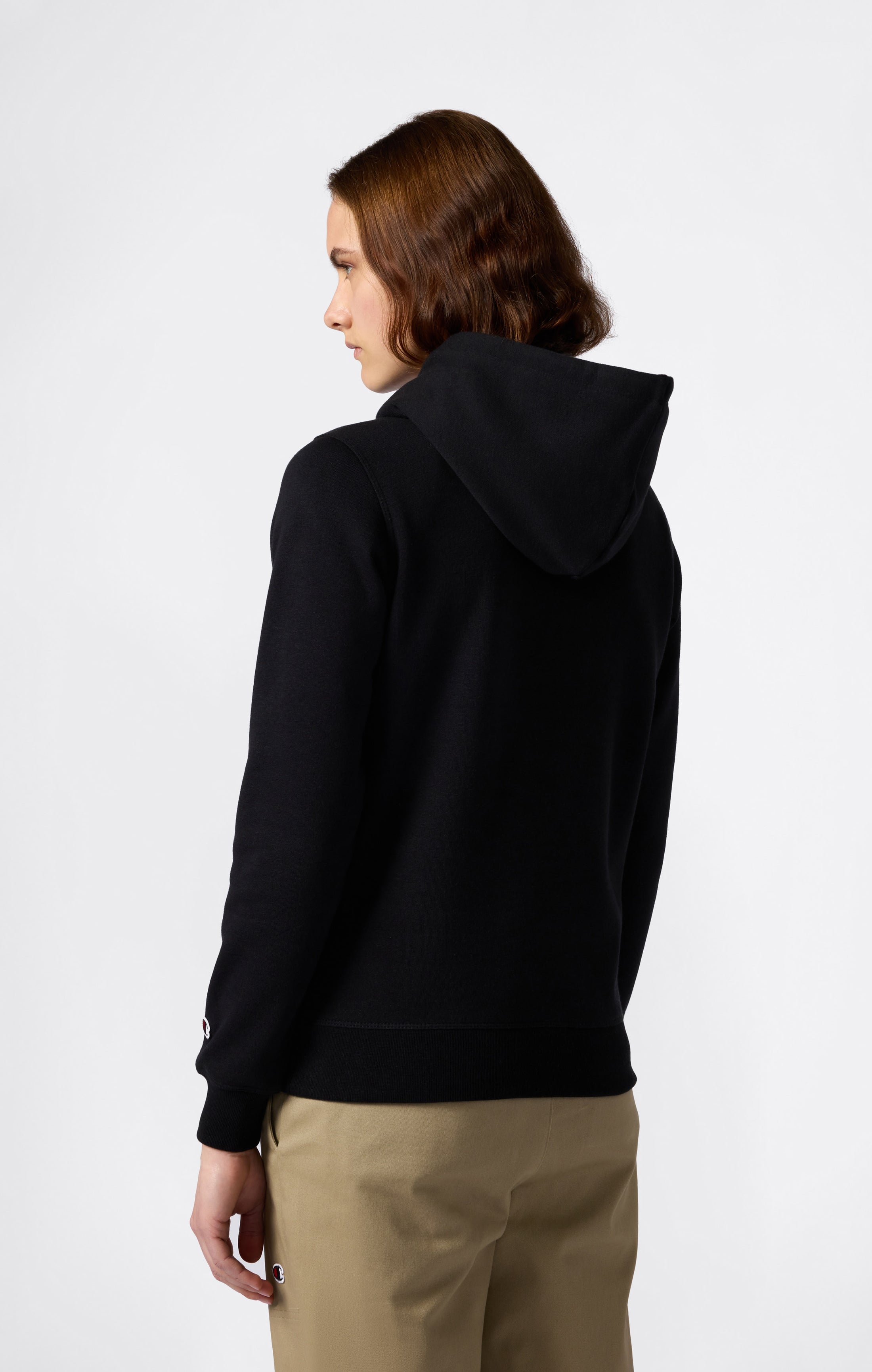 Women’s Fleece Hoodie with Big Embroidered Logo Icons