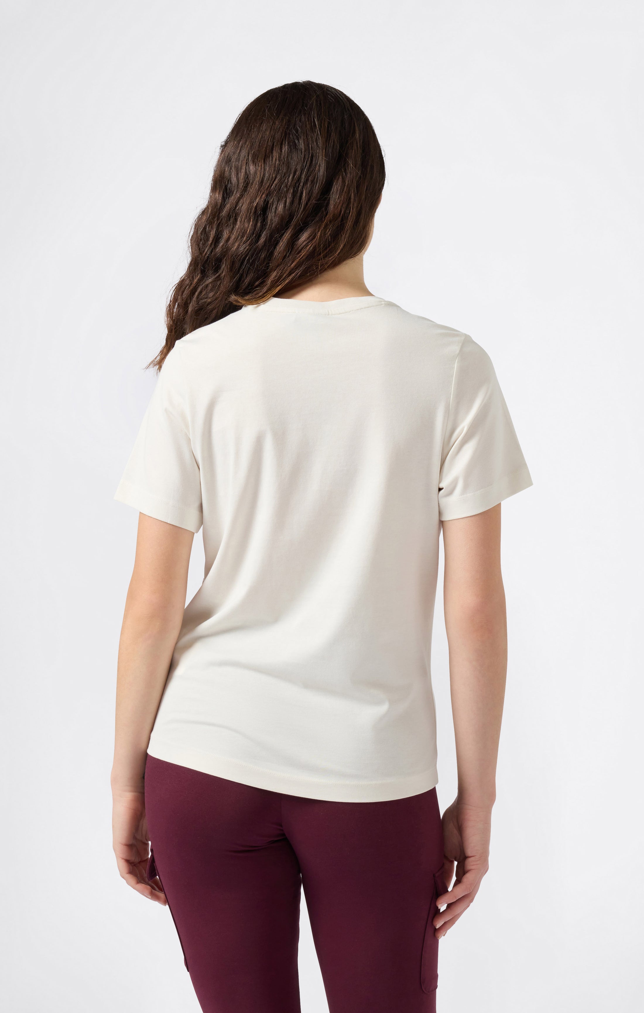 Damen T-Shirt Mit Script Logo Icons