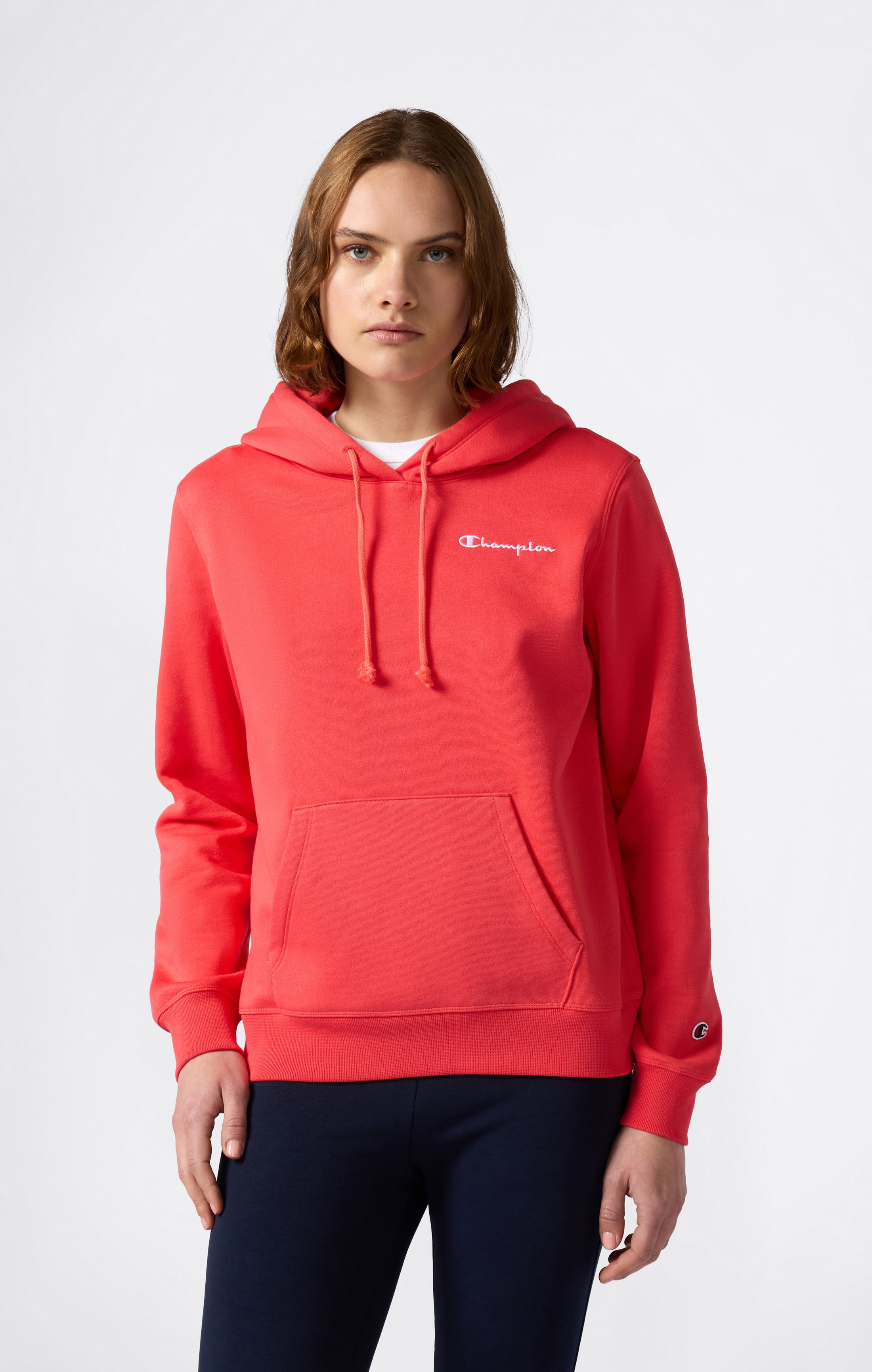 Women’s Fleece Hoodie with Small Embroidered Logo Icons