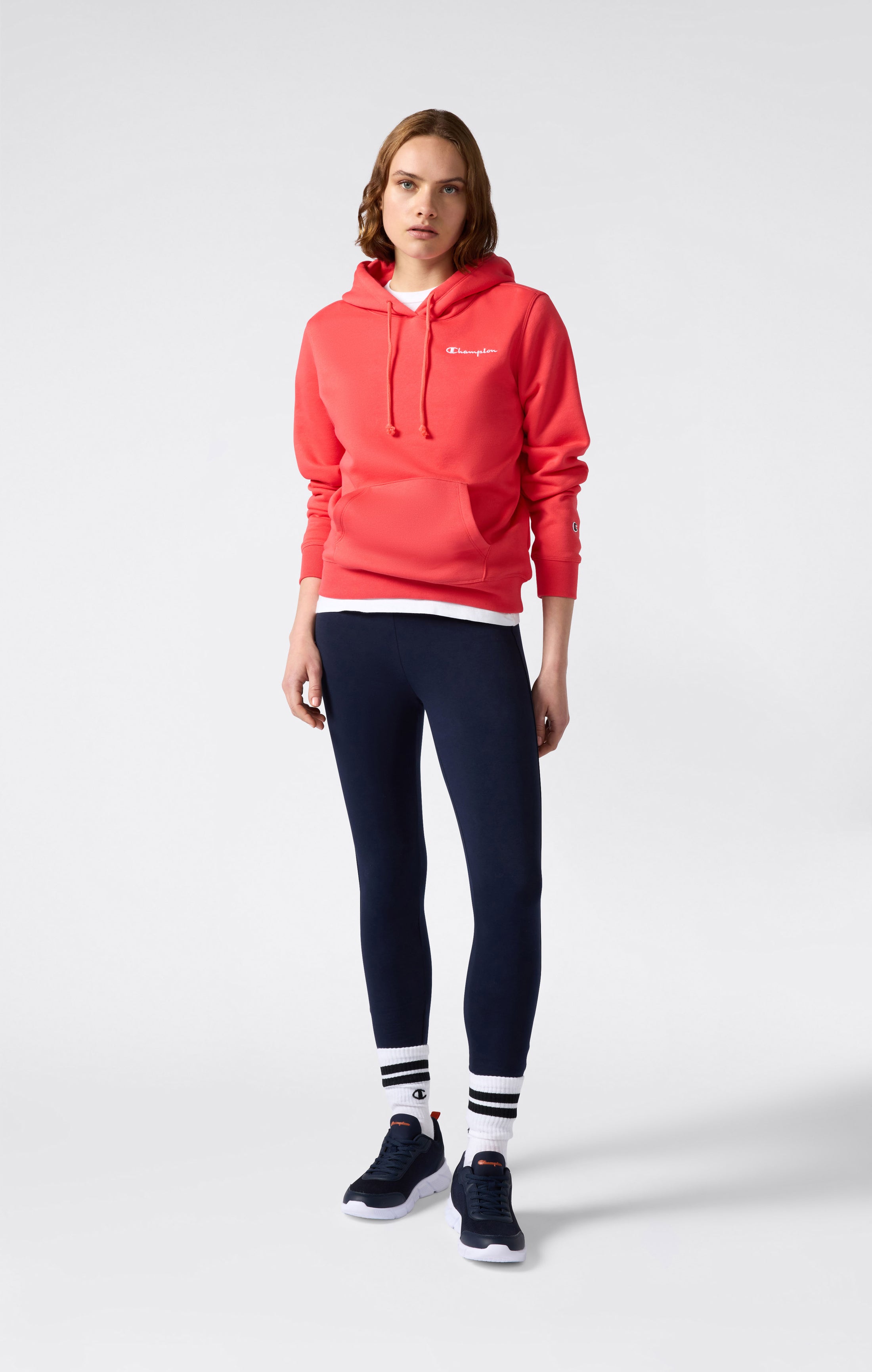 Women’s Fleece Hoodie with Small Embroidered Logo Icons