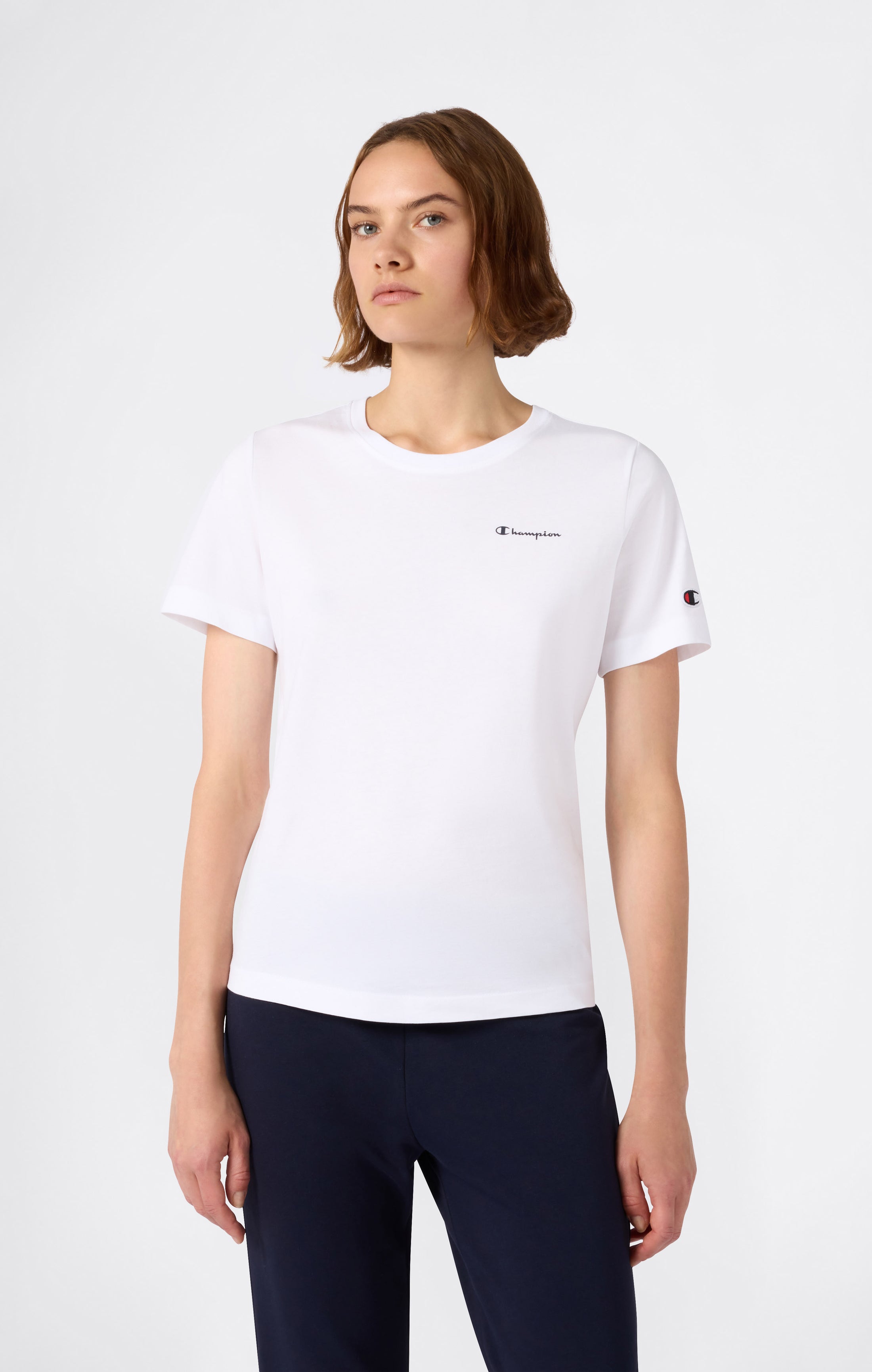 Damen T-Shirt Mit Kleinem Script Logo Icons
