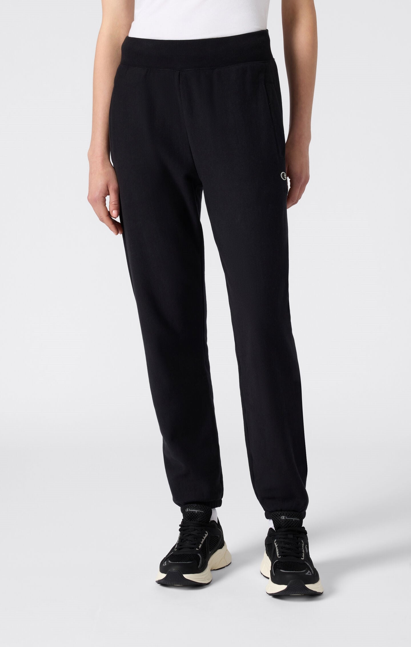Women's Reverse Weave Washed Elastic Cuff Pants