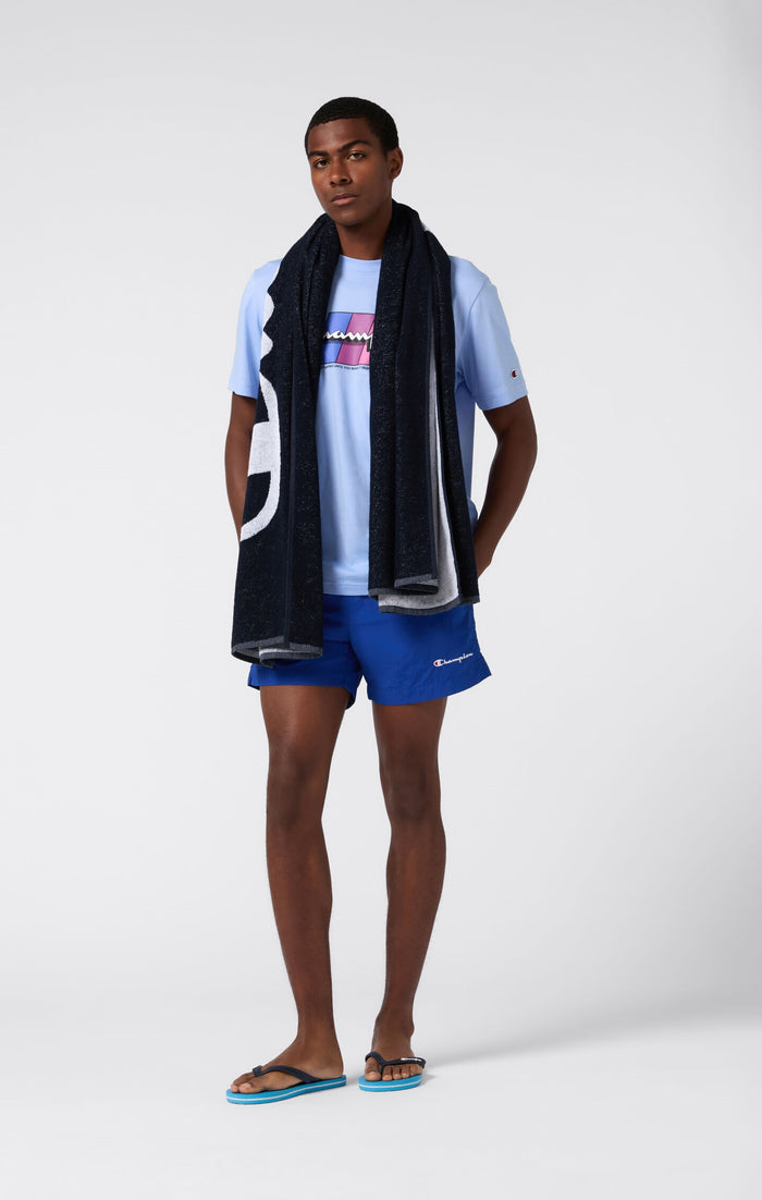 Badeshorts mit kleinem Logo