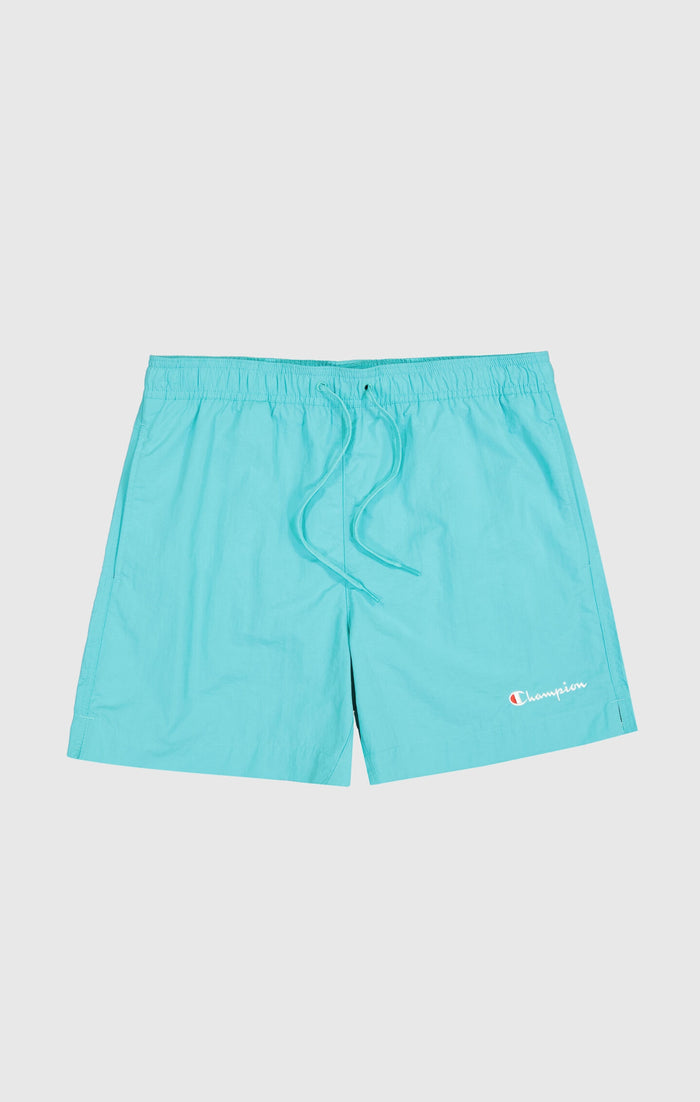 Pantaloneta de playa con logo pequeño