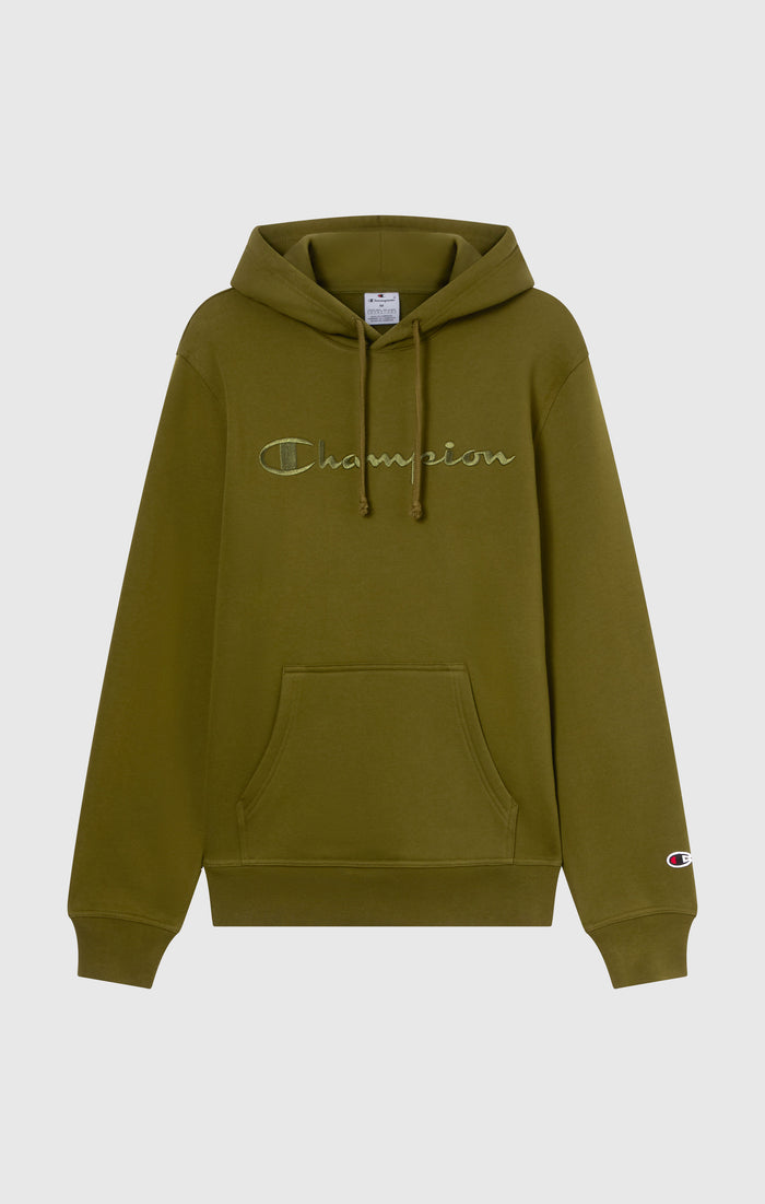 Men’s Fleece Hoodie with Big Embroidered Logo Icons