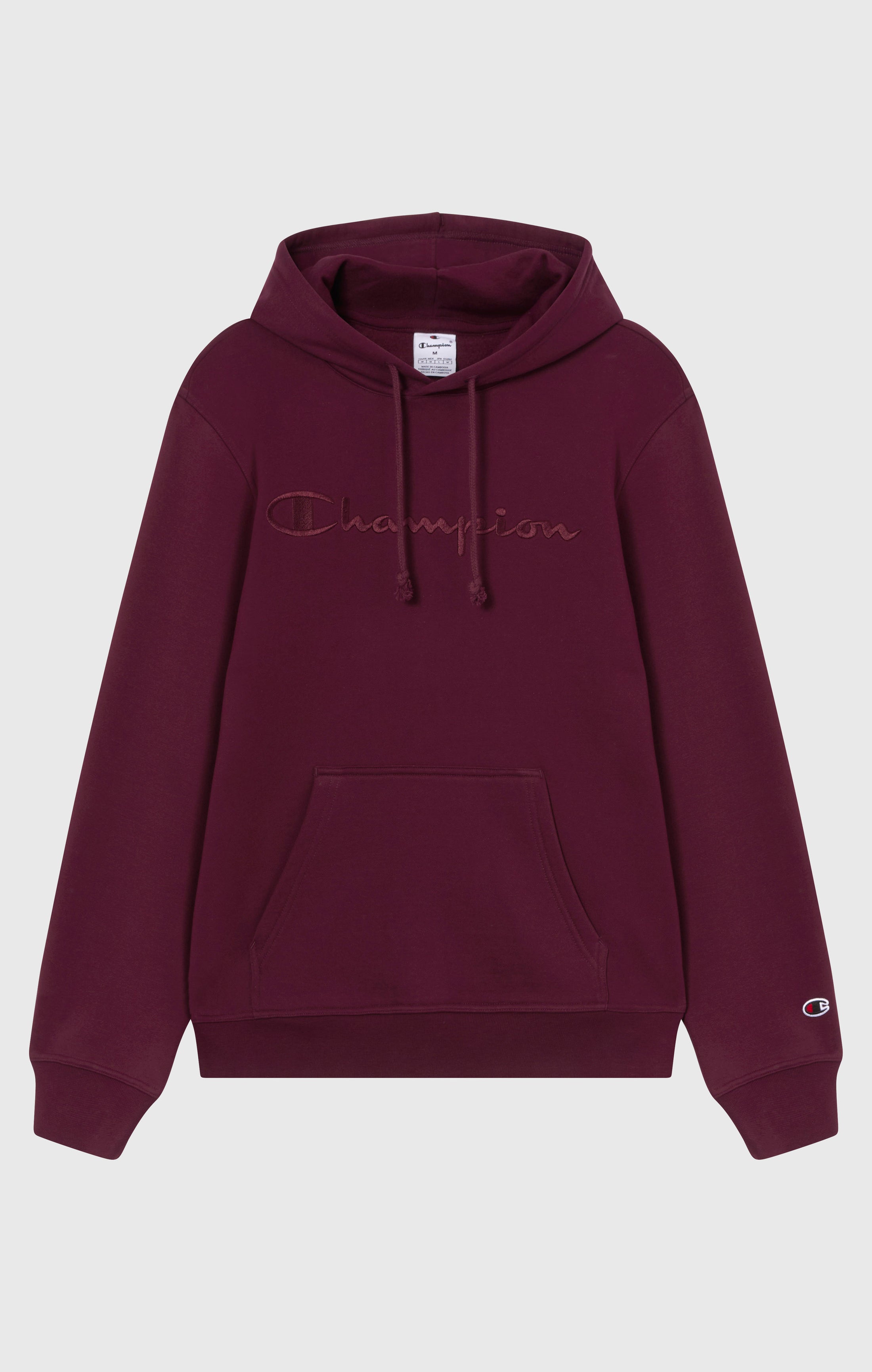 Men’s Fleece Hoodie with Big Embroidered Logo Icons