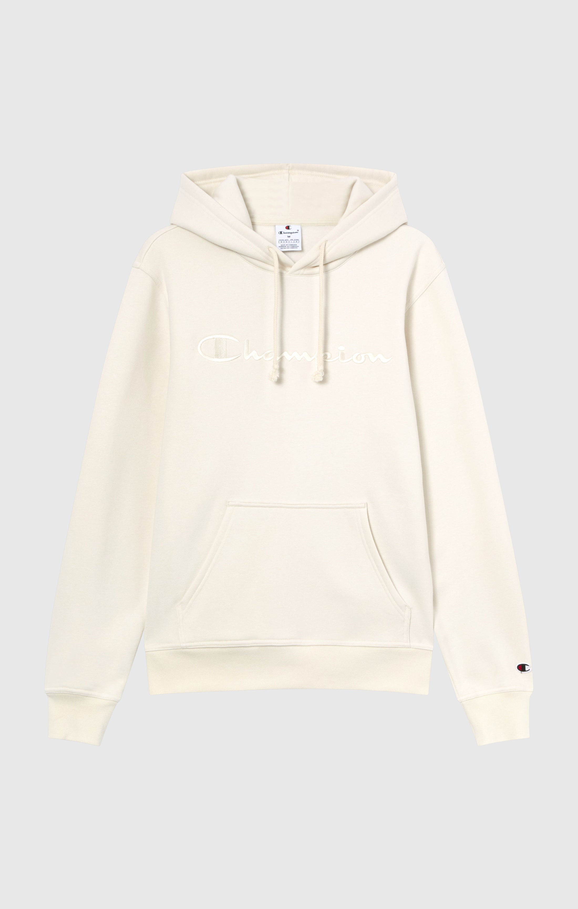 Men’s Fleece Hoodie with Big Embroidered Logo Icons