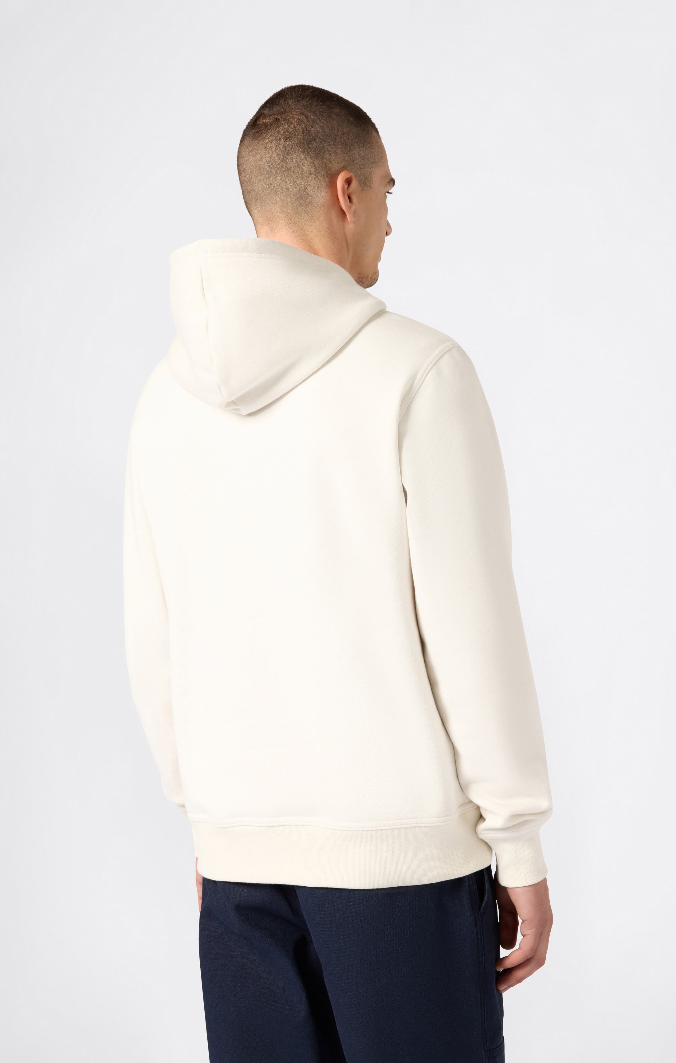 Men’s Fleece Hoodie with Big Embroidered Logo Icons