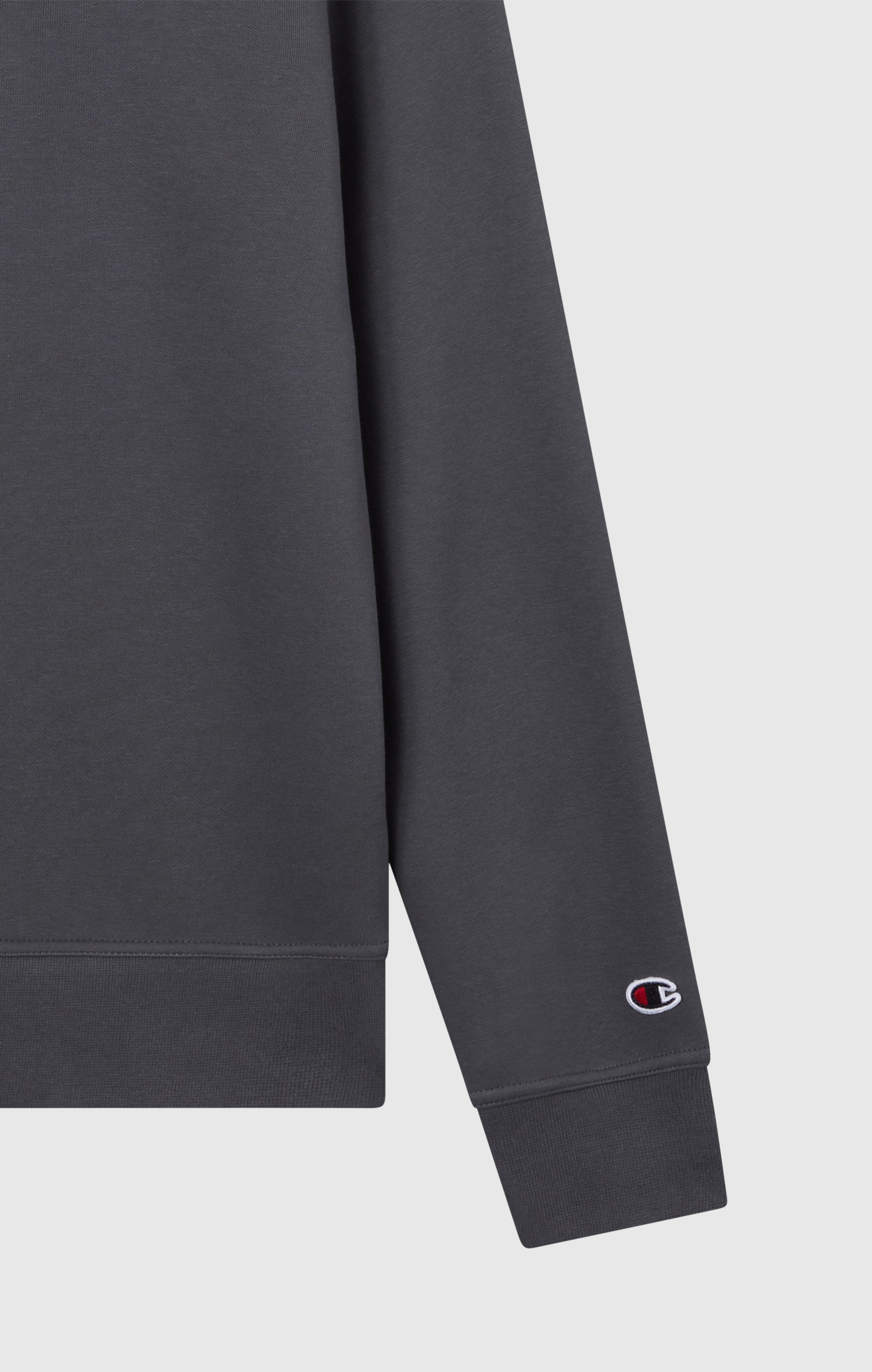 Men’s Fleece Crewneck Sweatshirt with Big Embroidered Logo Icons