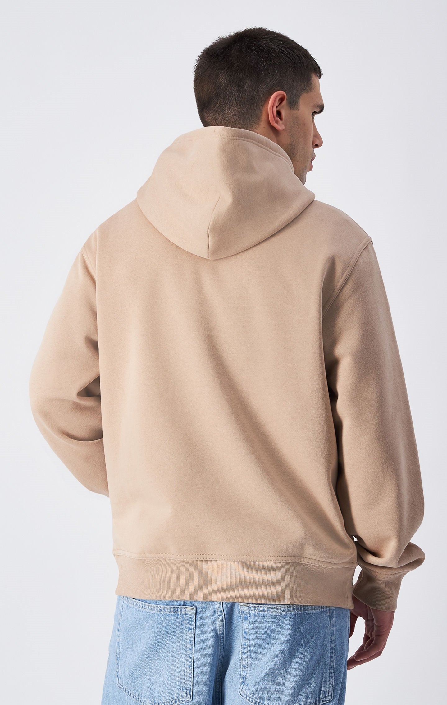 Hoodie aus Fleece-Stoff mit Ton-in-Ton-Logo