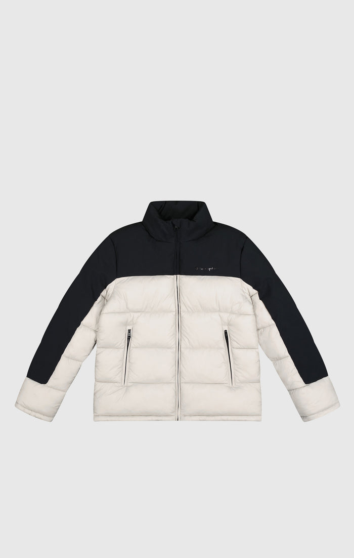 Zweifarbige wattierte Jacke