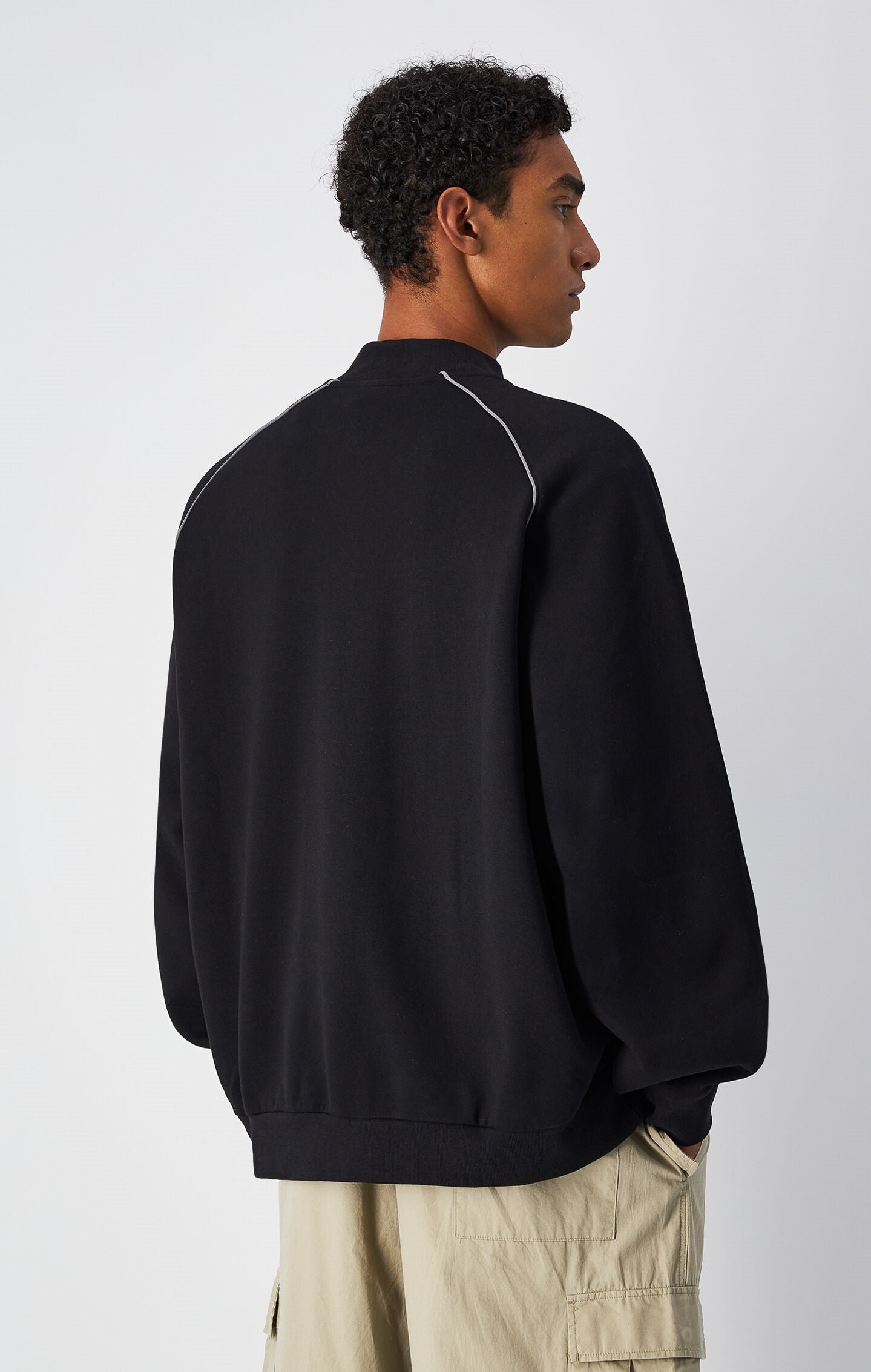 Bomber-Sweatshirt aus Fleece-Stoff