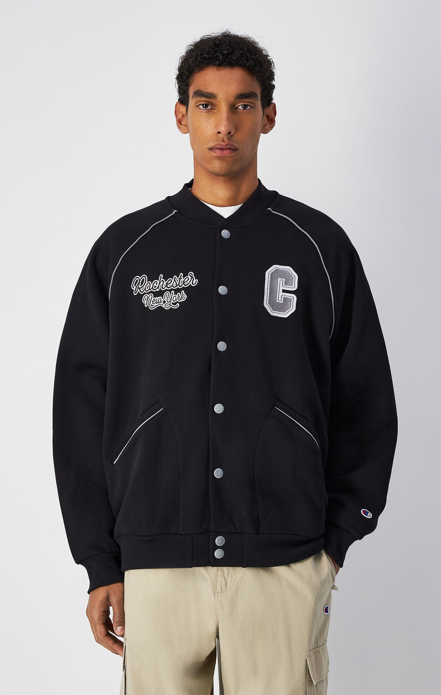 Bomber-Sweatshirt aus Fleece-Stoff