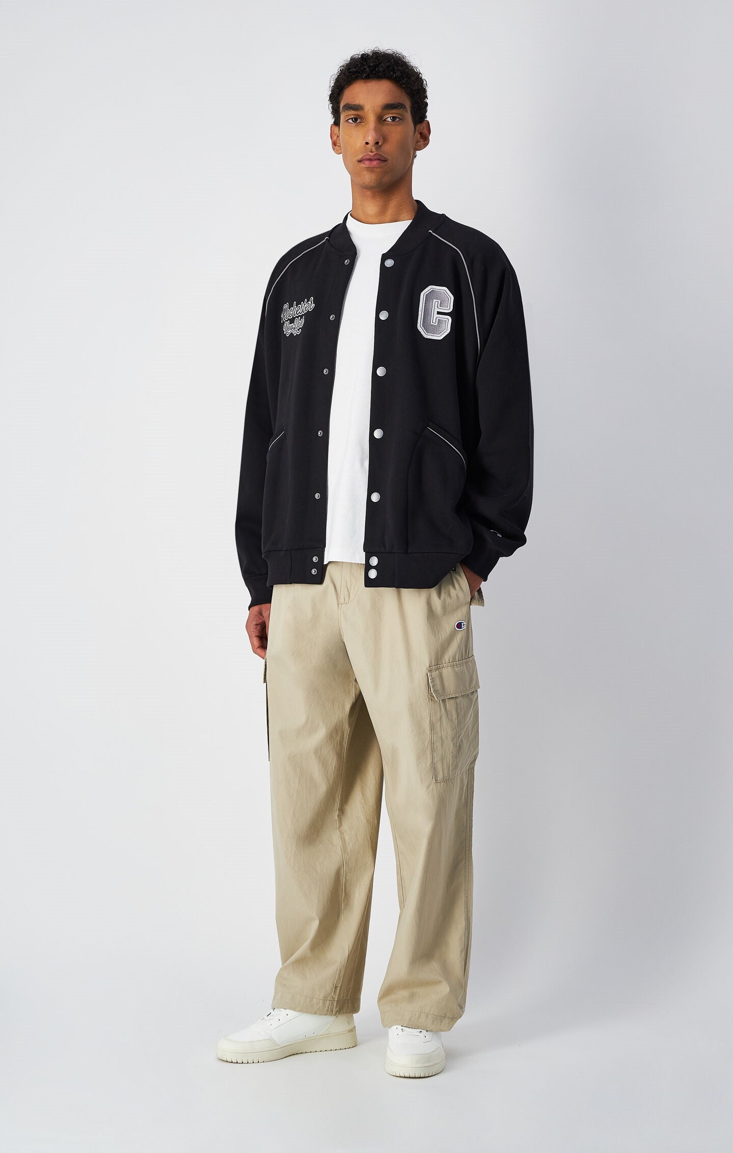 Bomber-Sweatshirt aus Fleece-Stoff