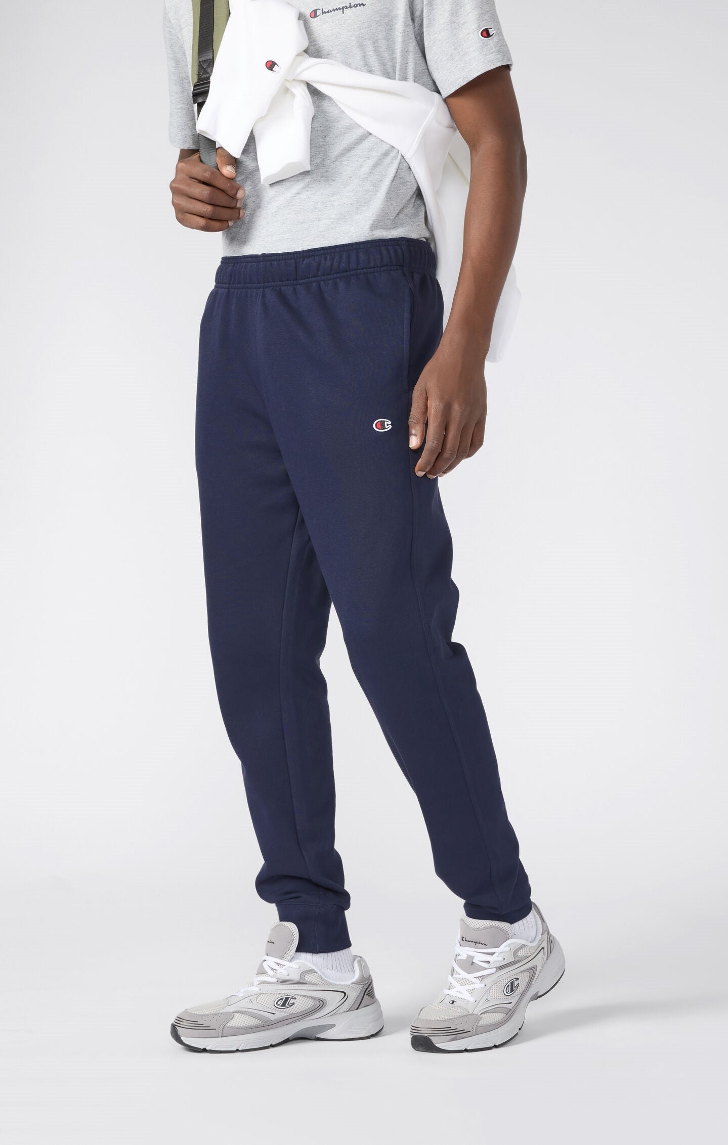 Pantalon de Jogging Léger Slim Fit Homme avec Bords Côtelés aux Chevilles