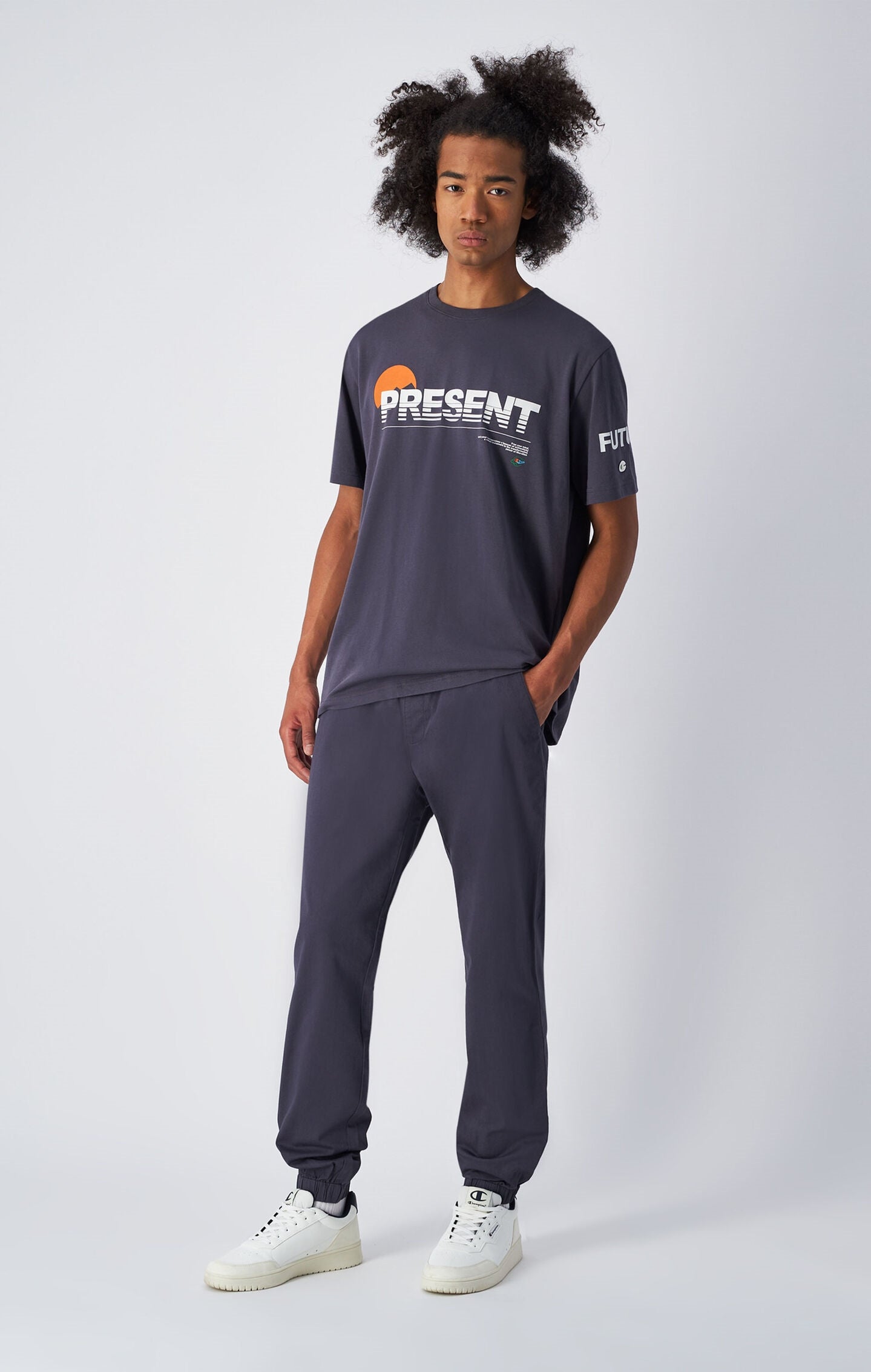 Pantaloni Uomo effetto lavato con coulisse alla caviglia