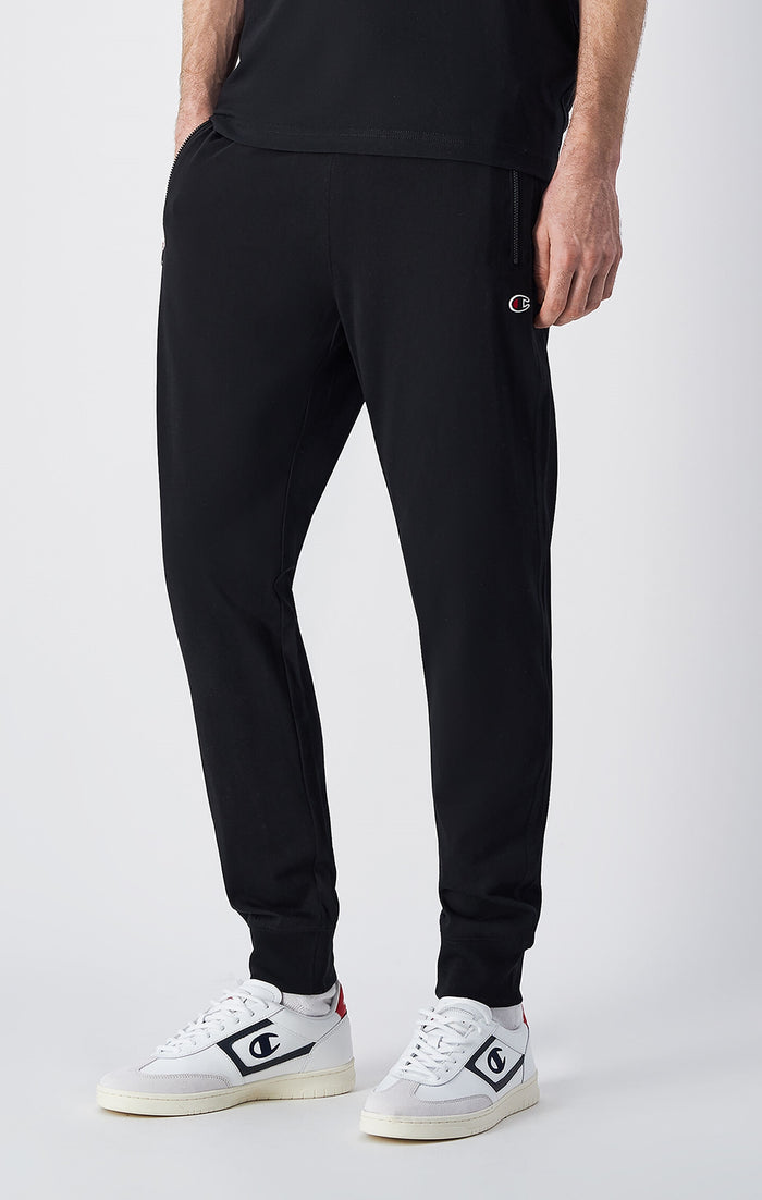 Pantalons Homme Slim Fit Légers avec Poignets Côtelés et Poches Zippées Icons