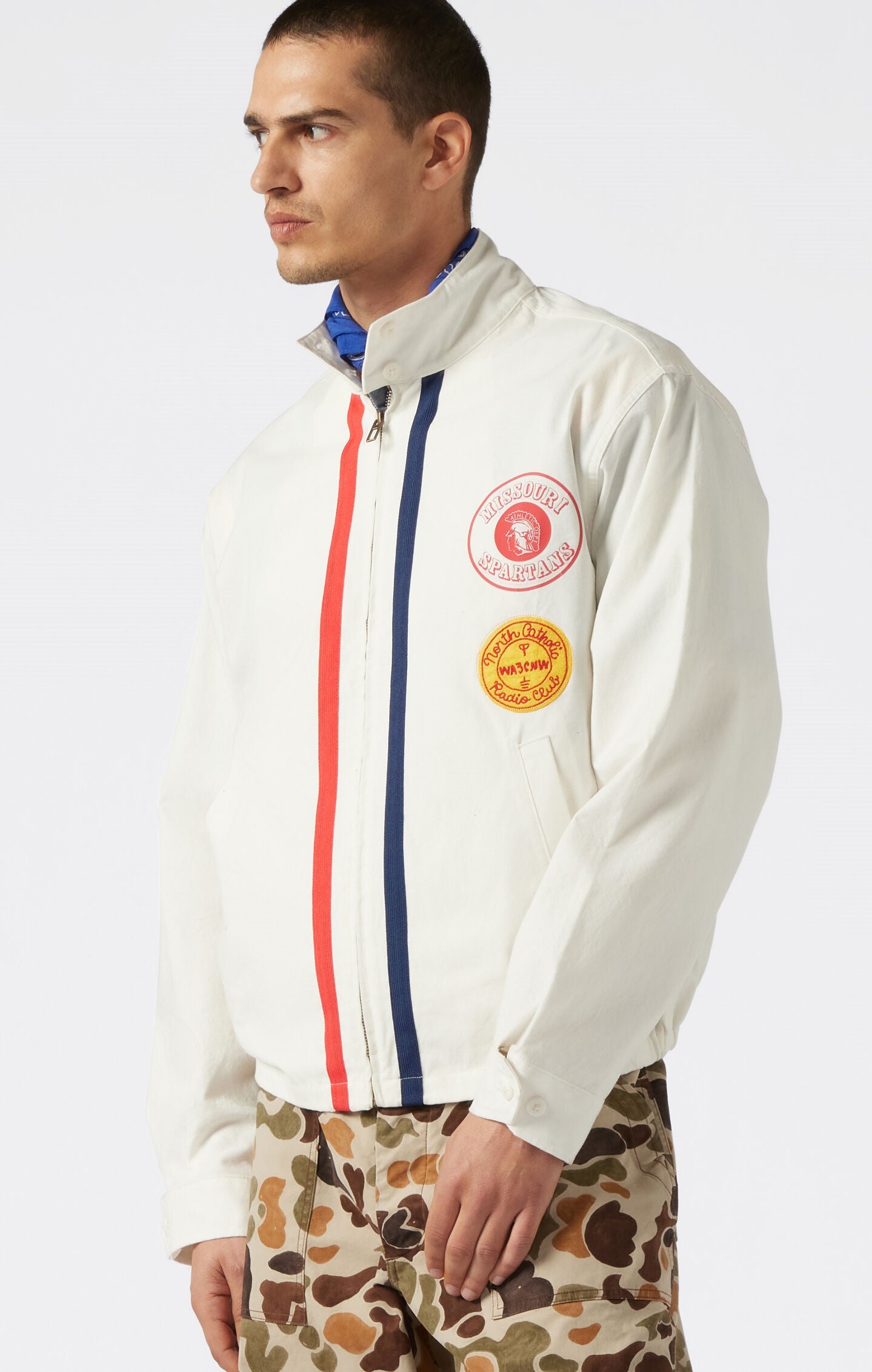 Giacca sportiva Archive Physical Education a strisce con zip