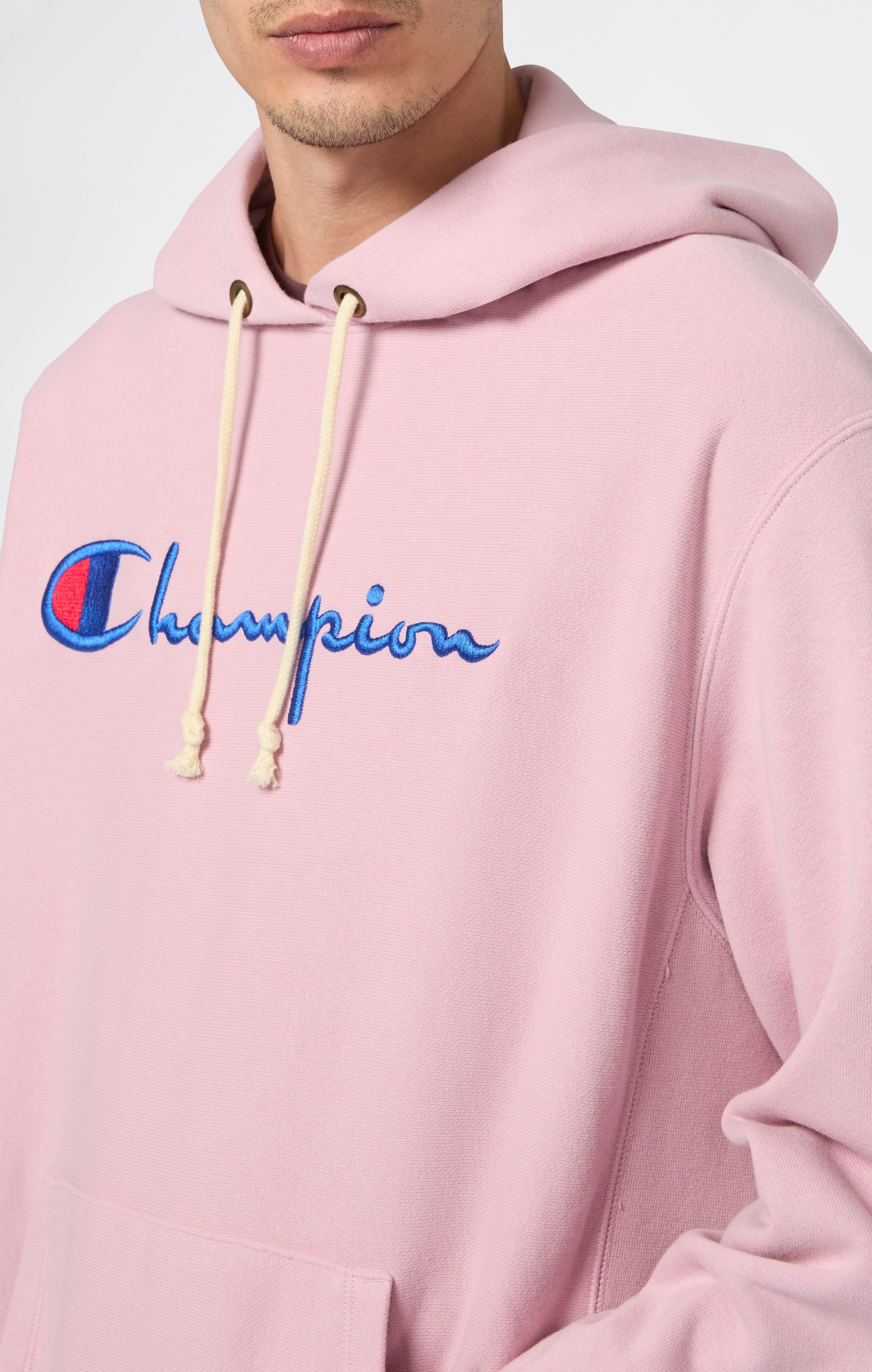 Felpa Uomo in Reverse Weave ampia con cappuccio