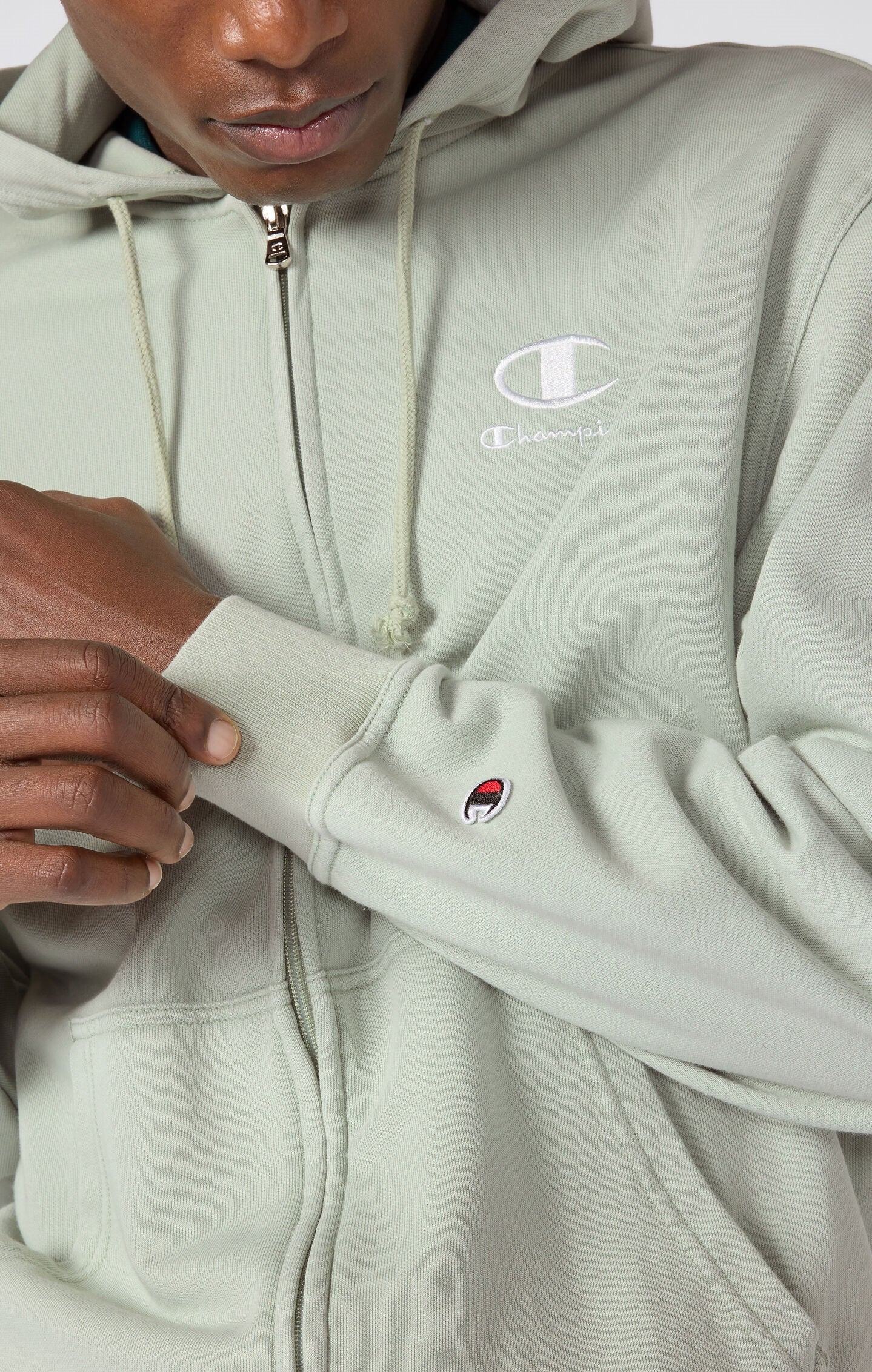 Men's Lightweight Washed-Effect Full-Zip Hoodie Icons