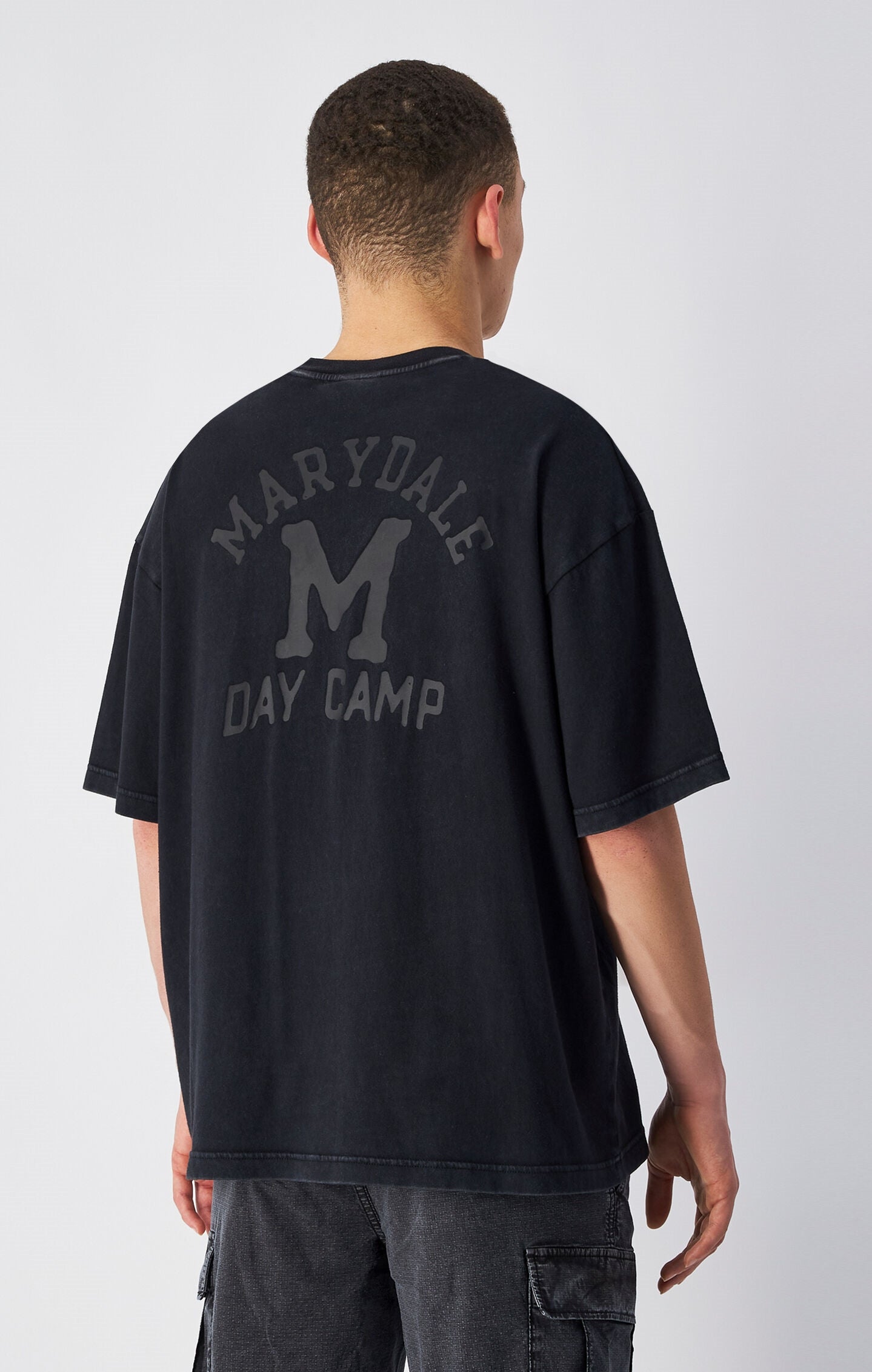 T-Shirt Time Capsule für Herren mit Printmotiv hinten mit Washed-Effekt