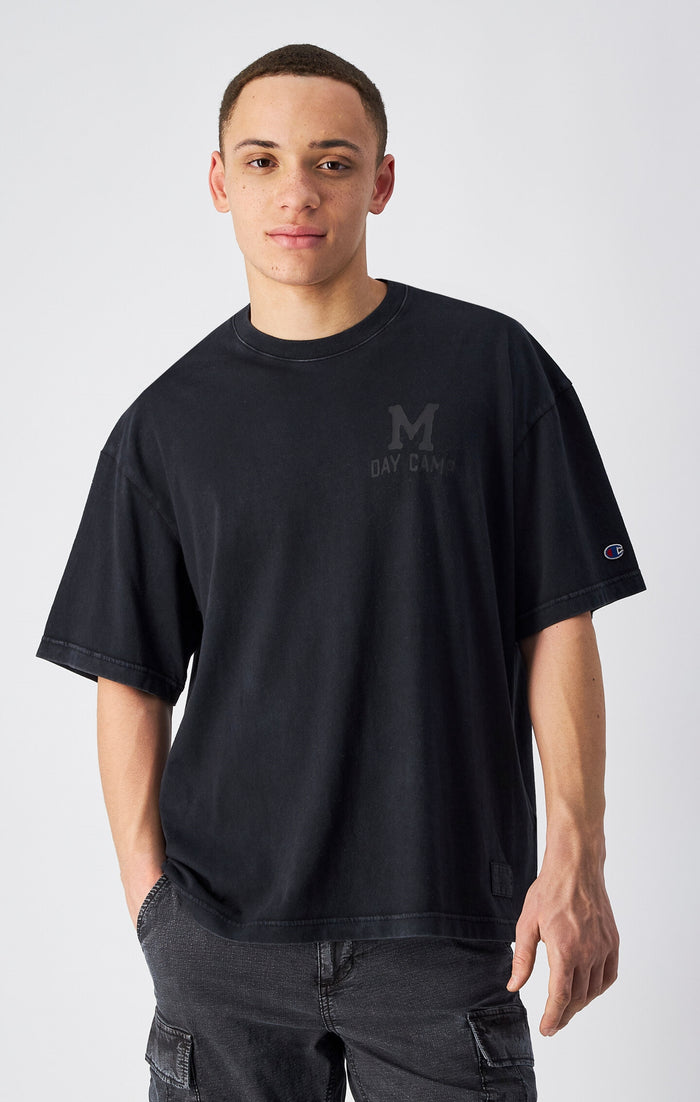 T-Shirt Time Capsule für Herren mit Printmotiv hinten mit Washed-Effekt