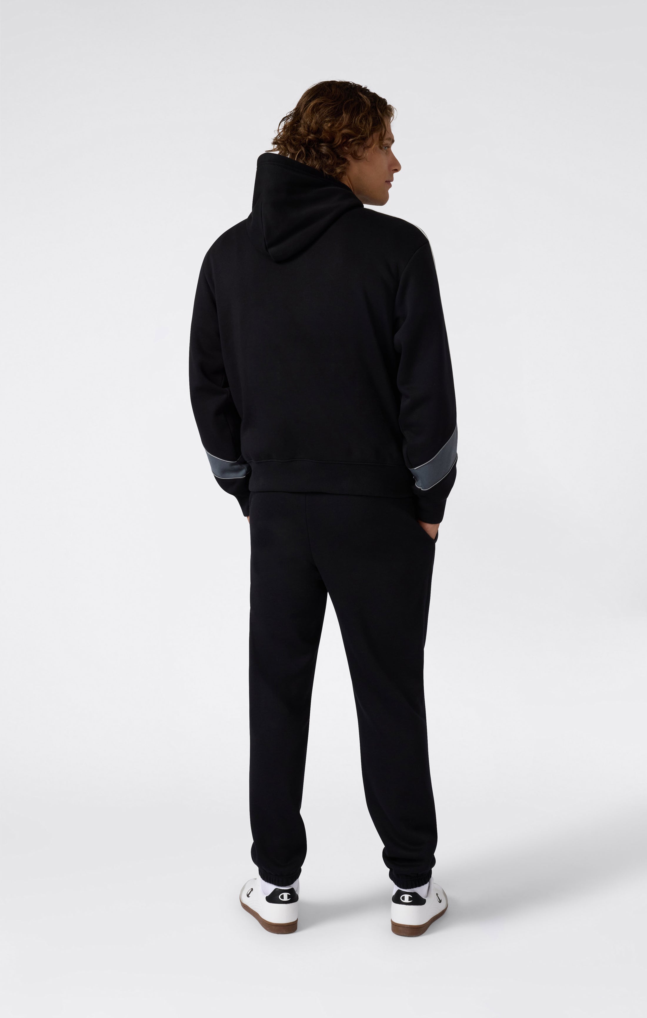 Trainingsanzug mit Kapuze und Reißverschluss für Herren mit angerautem Innenmaterial