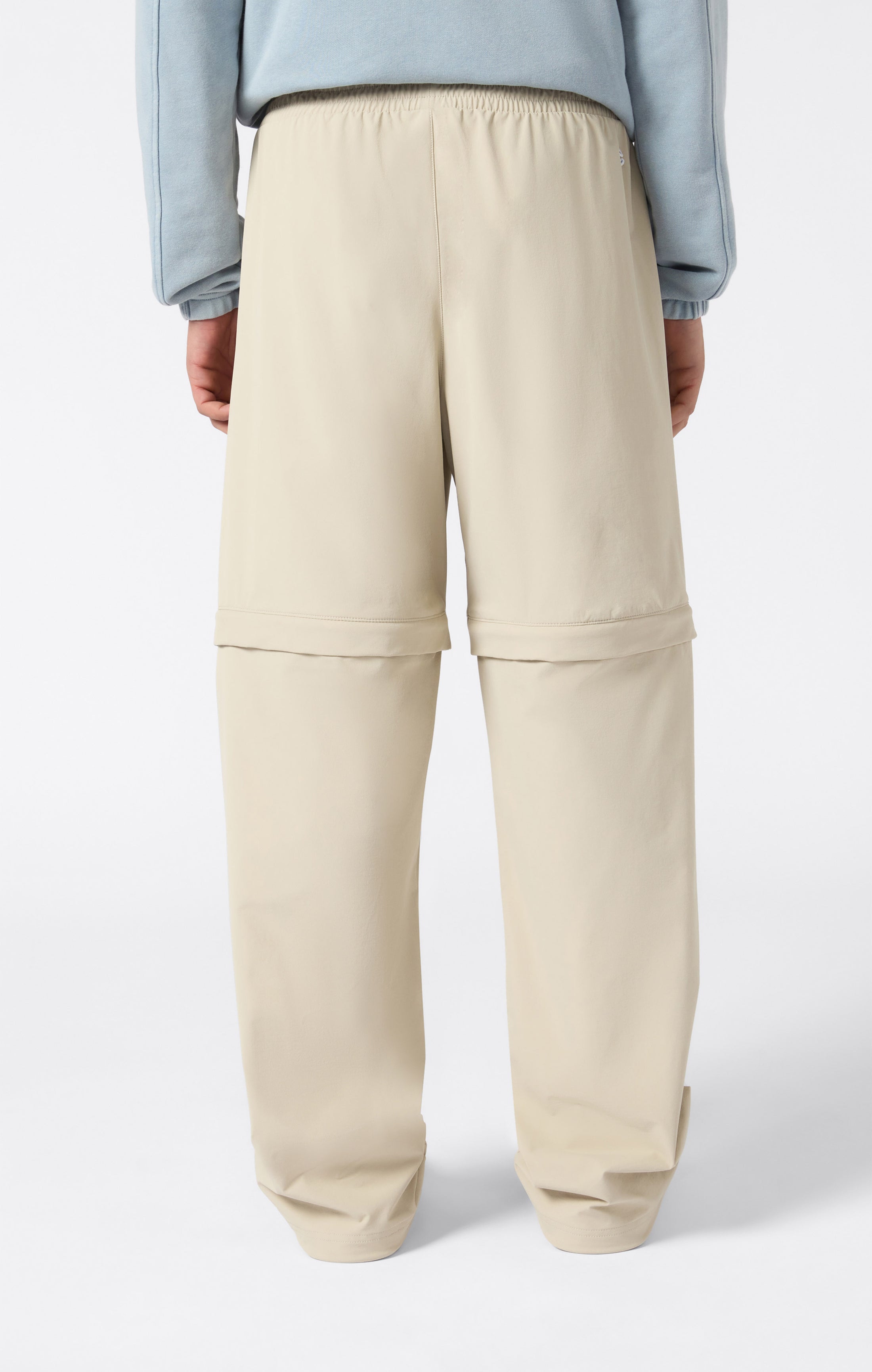 Pantaloni da Uomo in Nylon a Fit Largo Convertibili con Polsini Elasticizzati