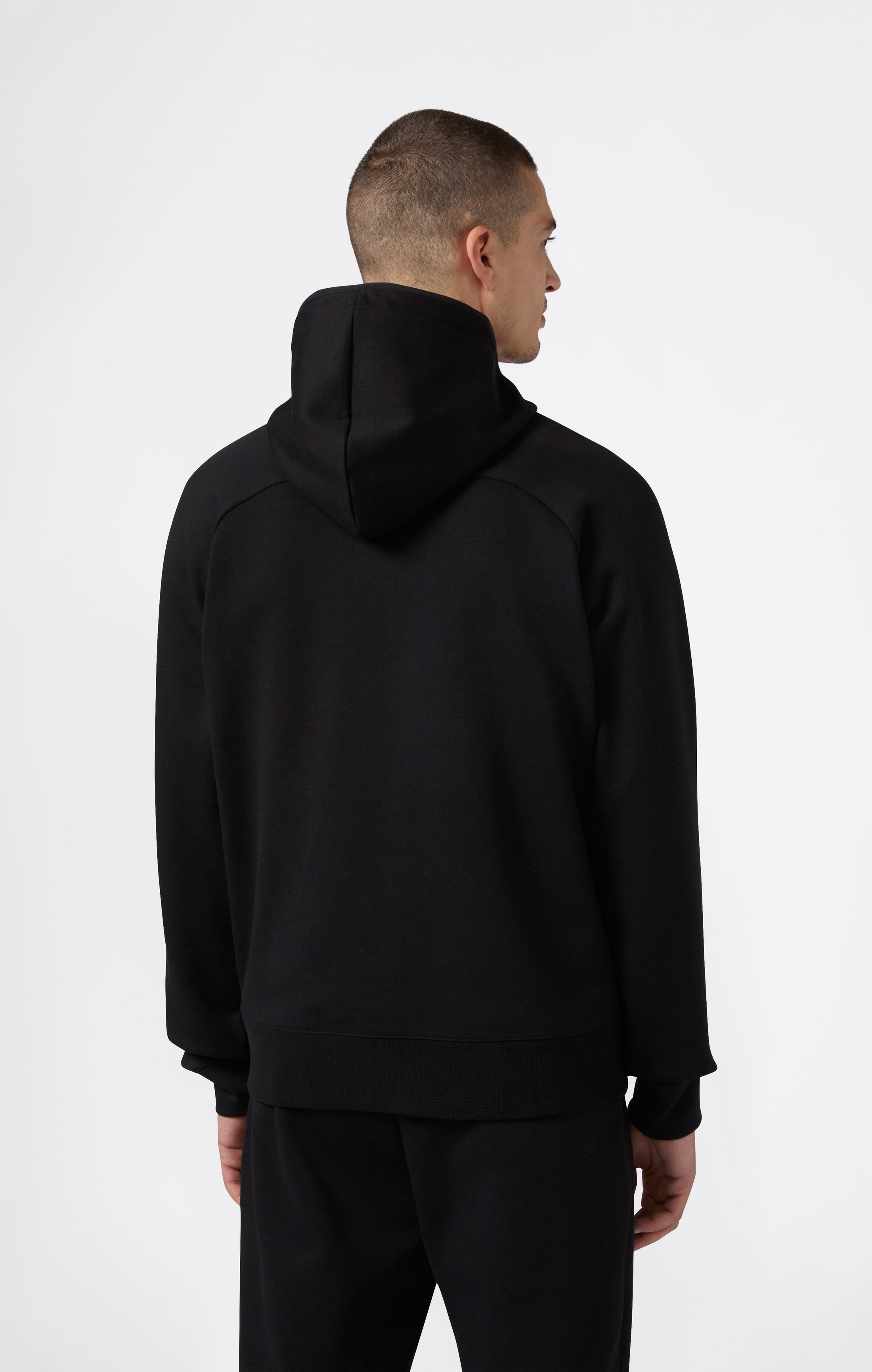 Men’s Stretch Poly-Cotton Full Zip Hooded Sweatshirt C-Tech