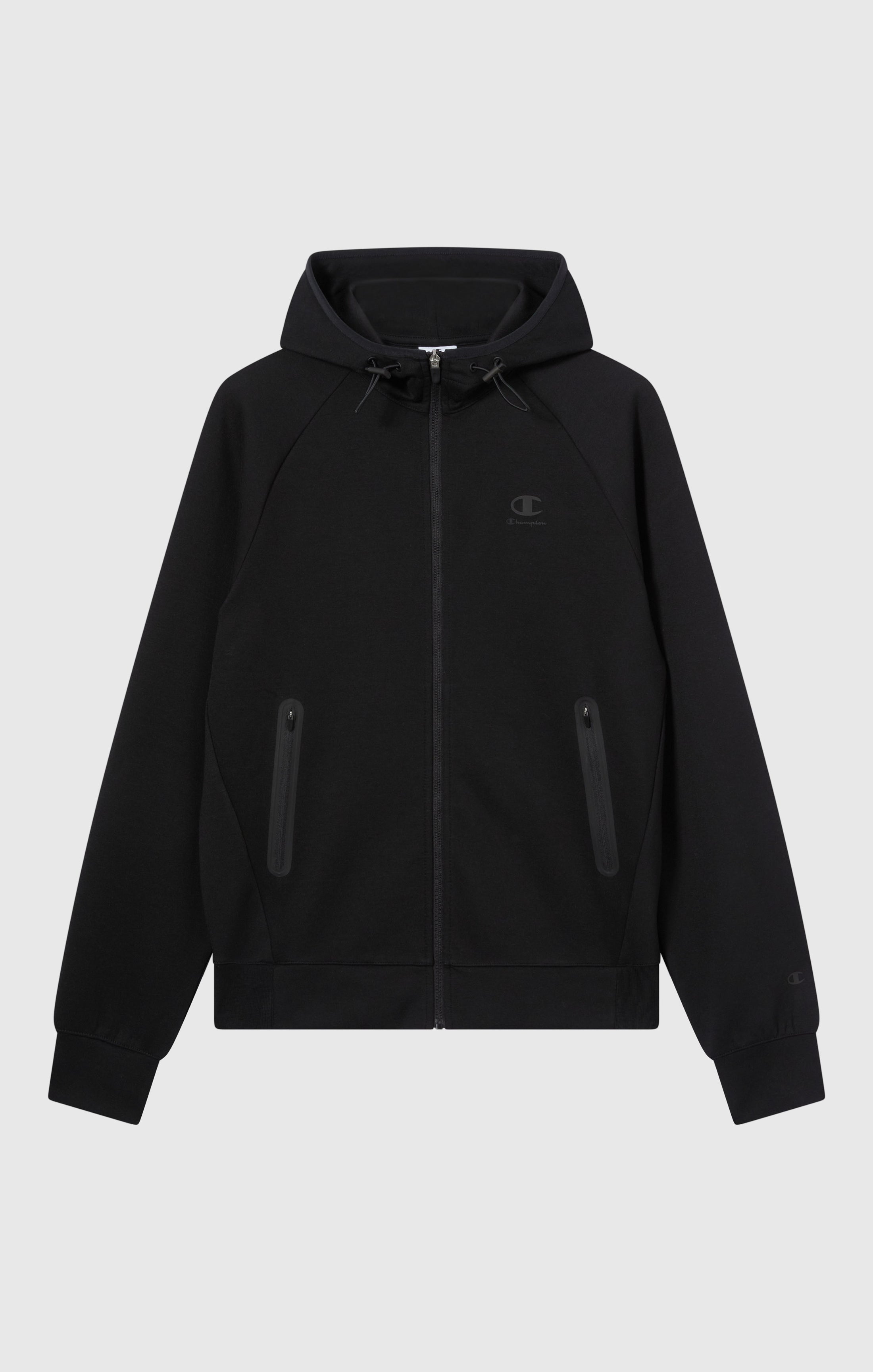 Men’s Stretch Poly-Cotton Full Zip Hooded Sweatshirt C-Tech