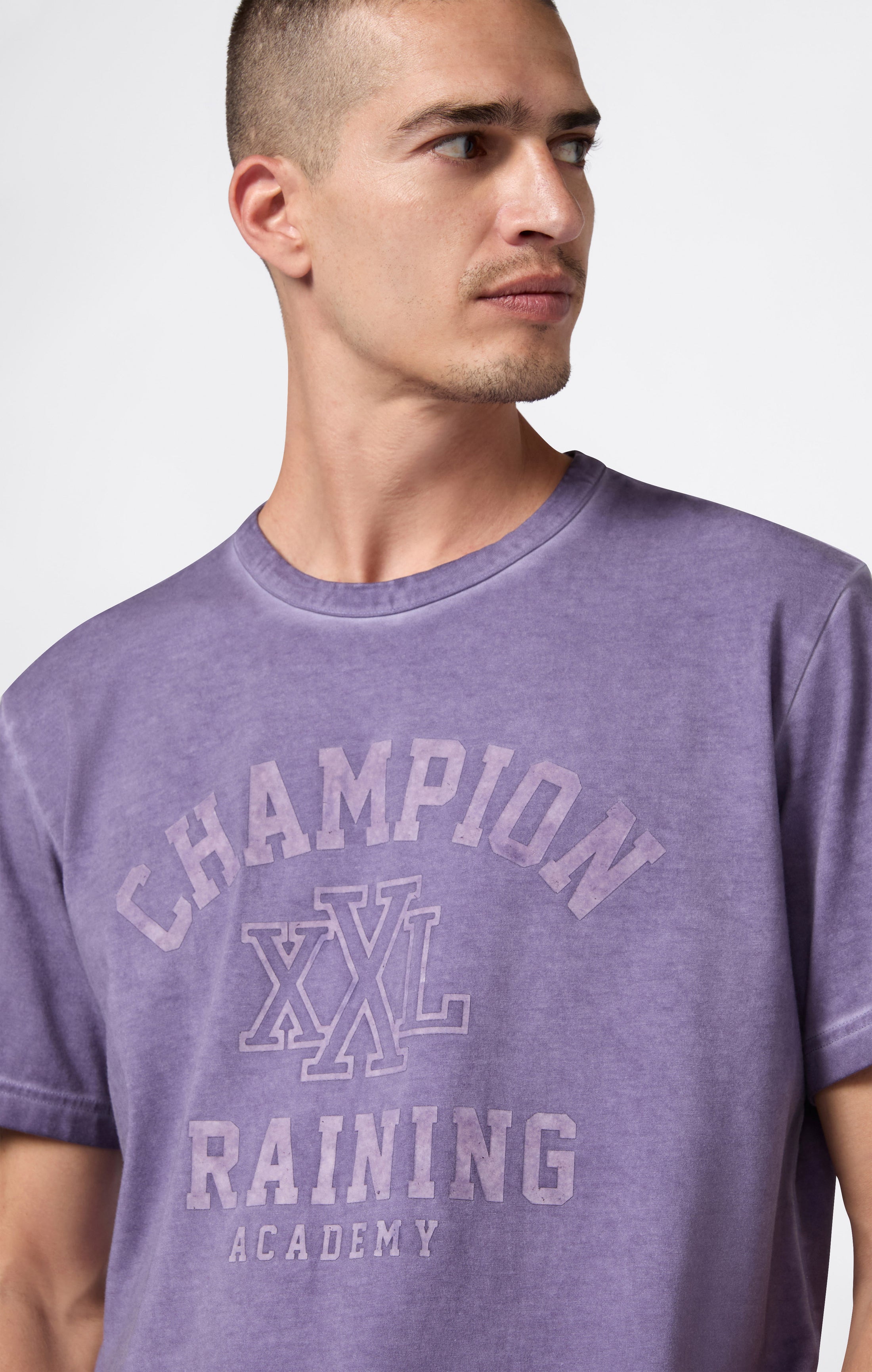 T-Shirt Homme Coton Stretch Effet Délavé