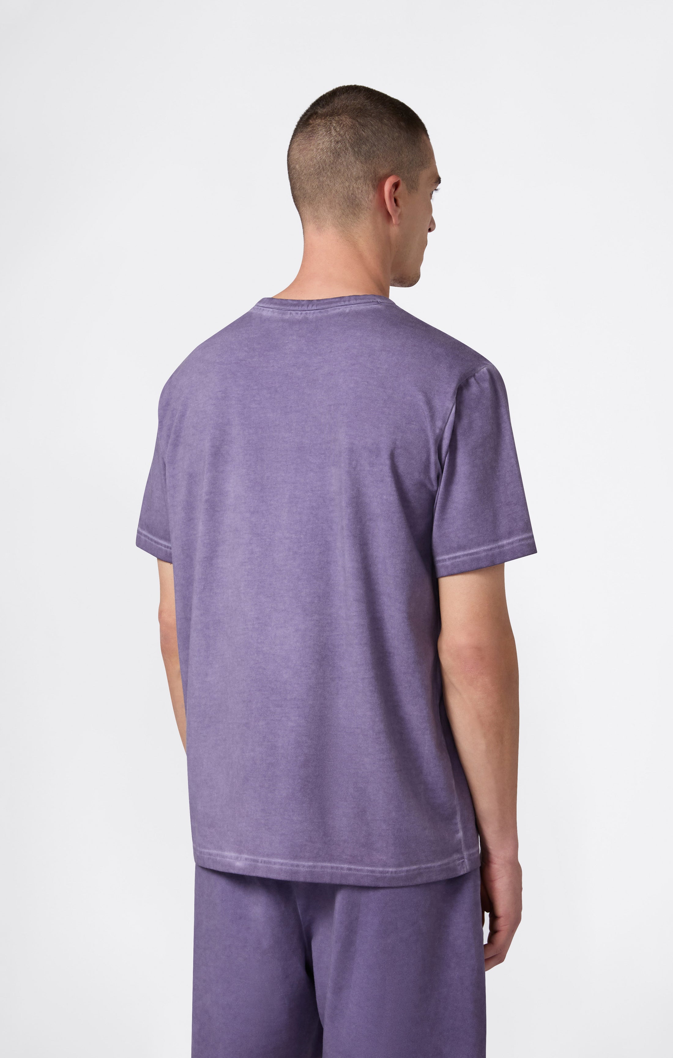 T-Shirt Homme Coton Stretch Effet Délavé