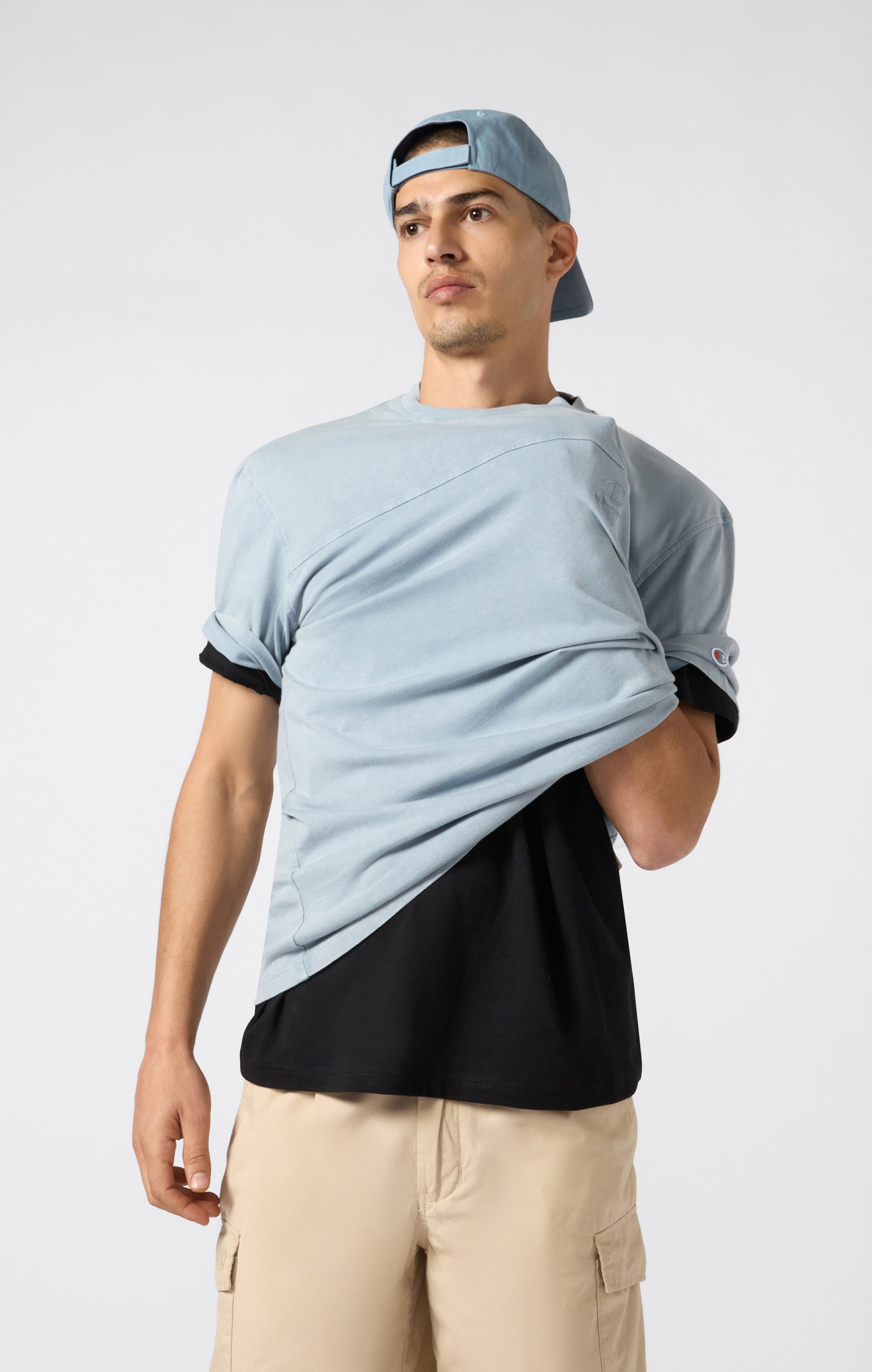 Herren-T-Shirt mit Rundhalsausschnitt und Relaxed Fit