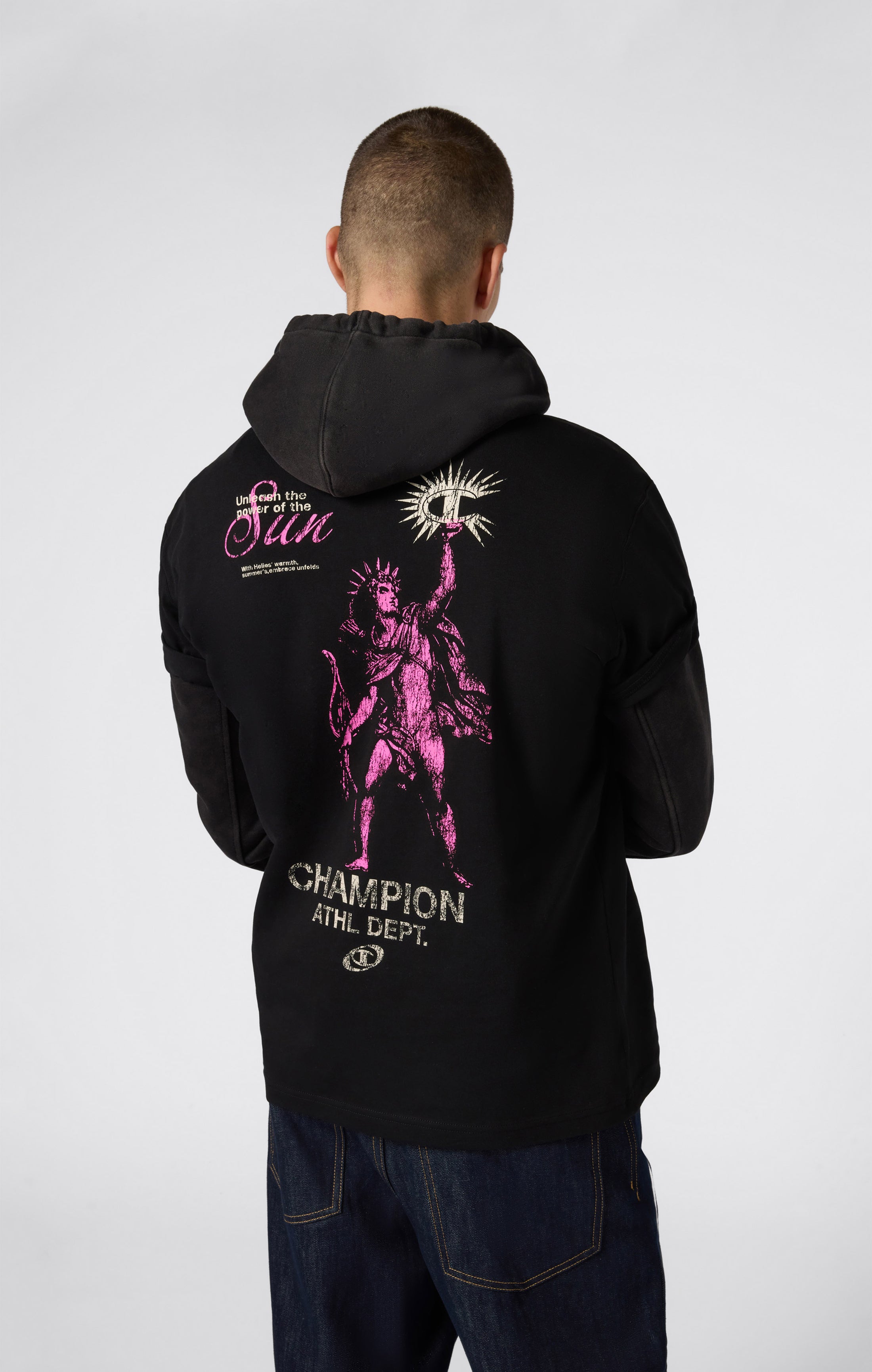 Camiseta de Cuello Redondo para Hombre de Corte Relajado con Gráficos