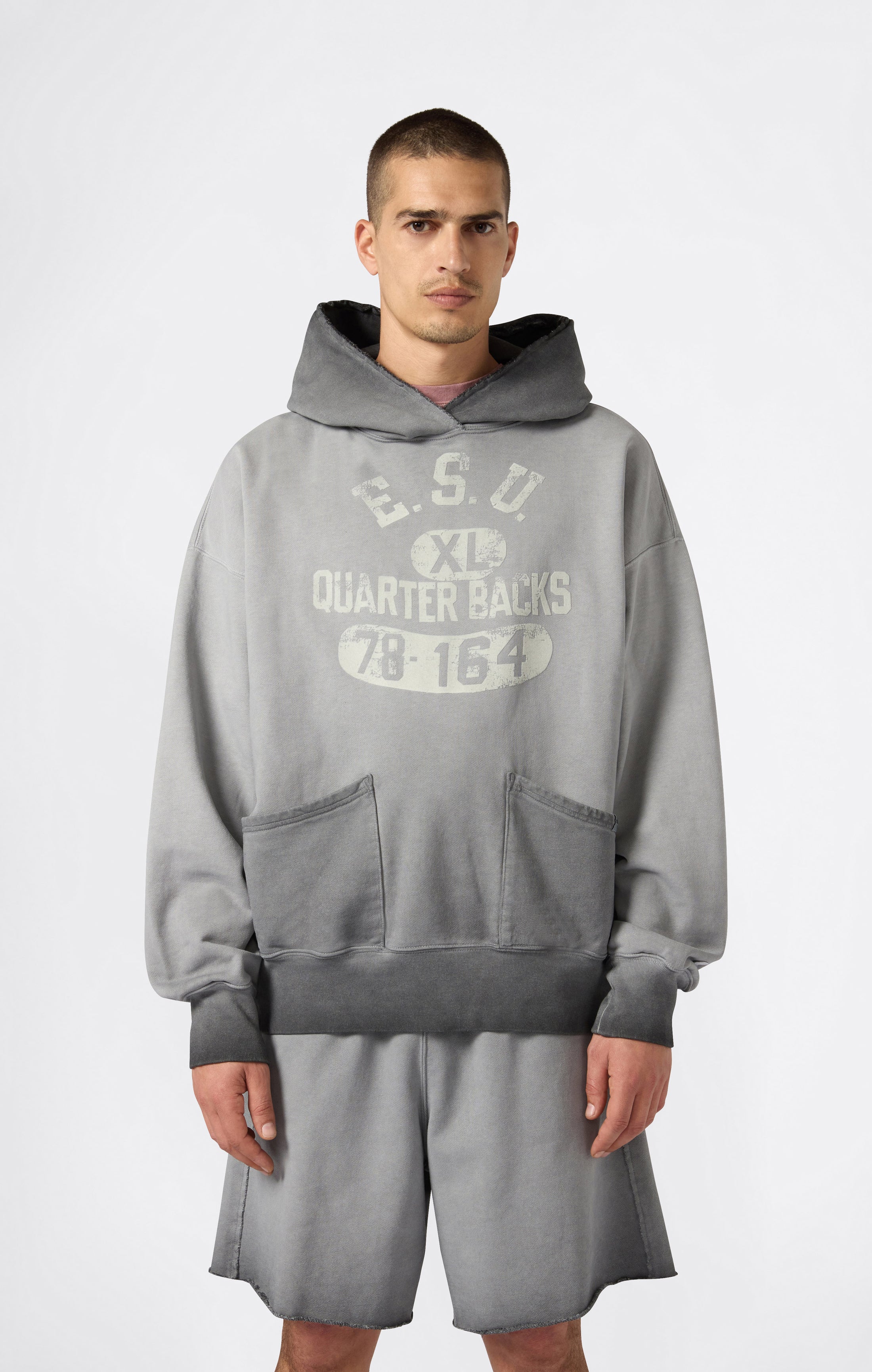 Herren Kapuzenpullover Mit Wascheffekt Loose Fit Time Capsule
