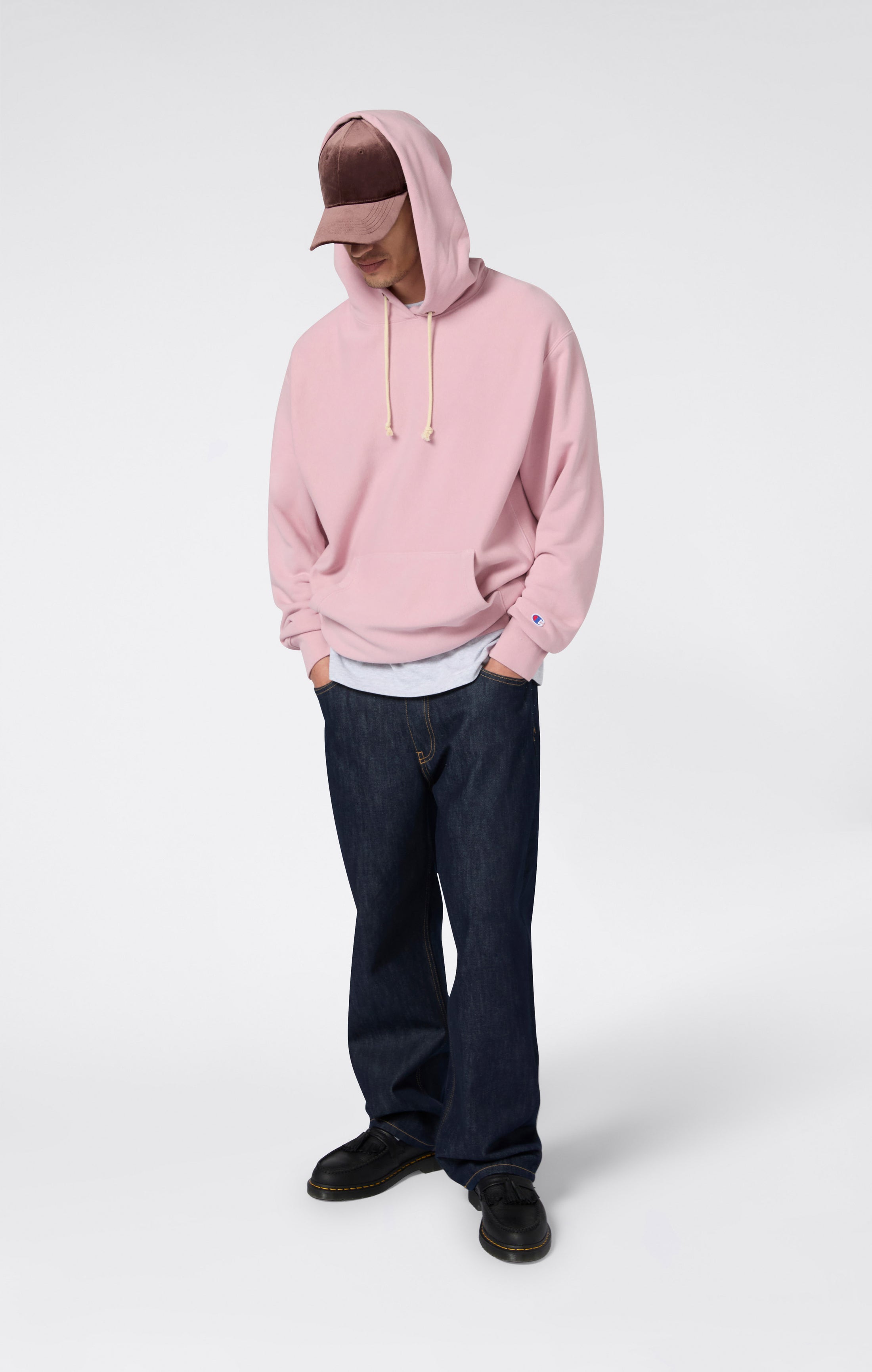 Felpa con Cappuccio da Uomo REVERSE WEAVE