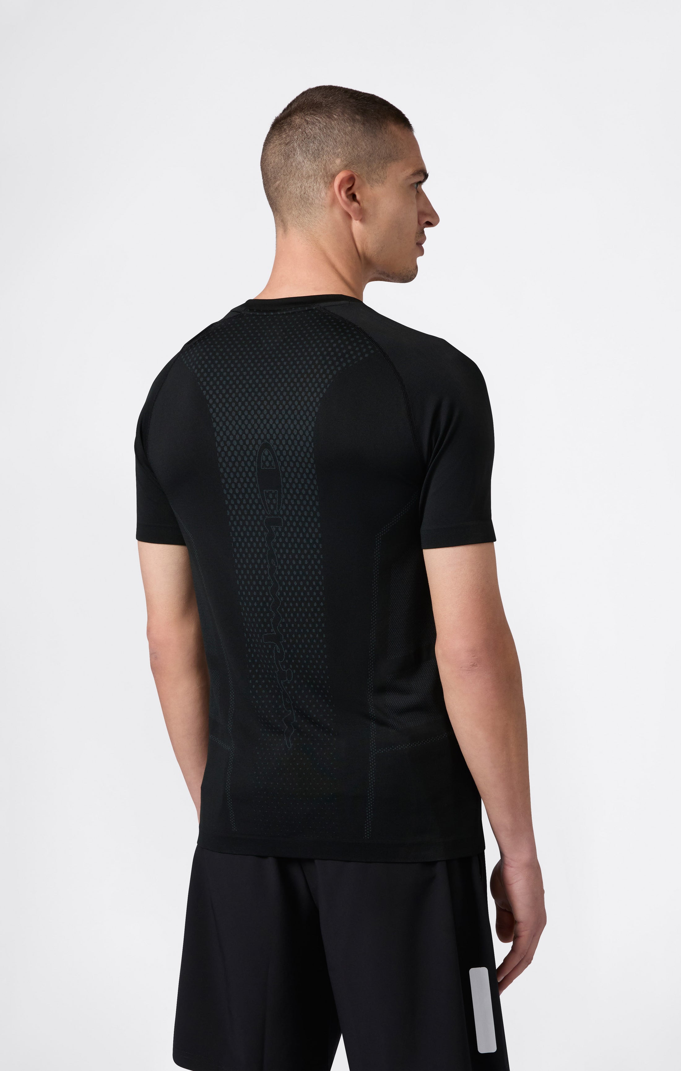Herren Seamless T-Shirt mit atmungsaktivem Rückenpanel Quick Dry